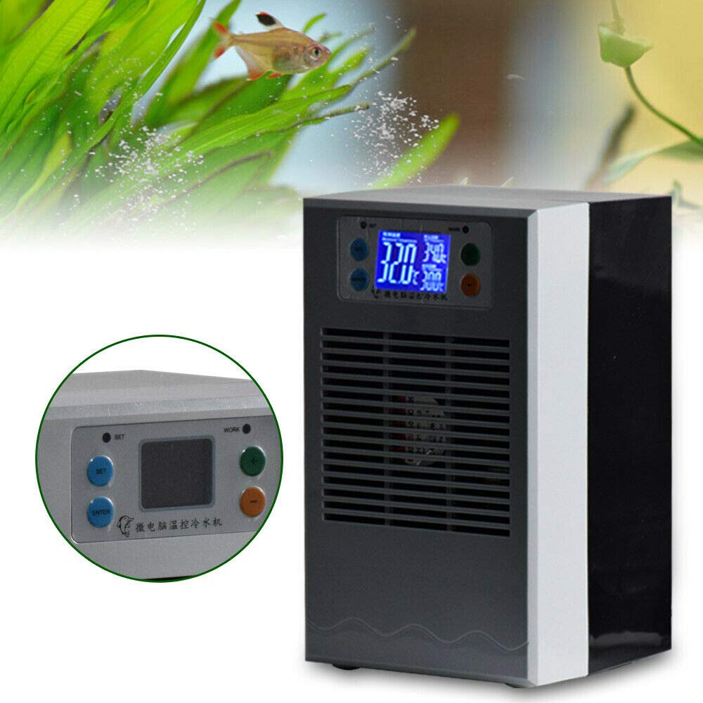YIYIBYUS 35L Aquarium Water Chiller - 100W Fish Tank Cooling System with Constant Temperature Control for Home Aquariums, Shrimp & Fish Breeding | Perfect for Tropical Fish Tanks & Marine Life Habitats