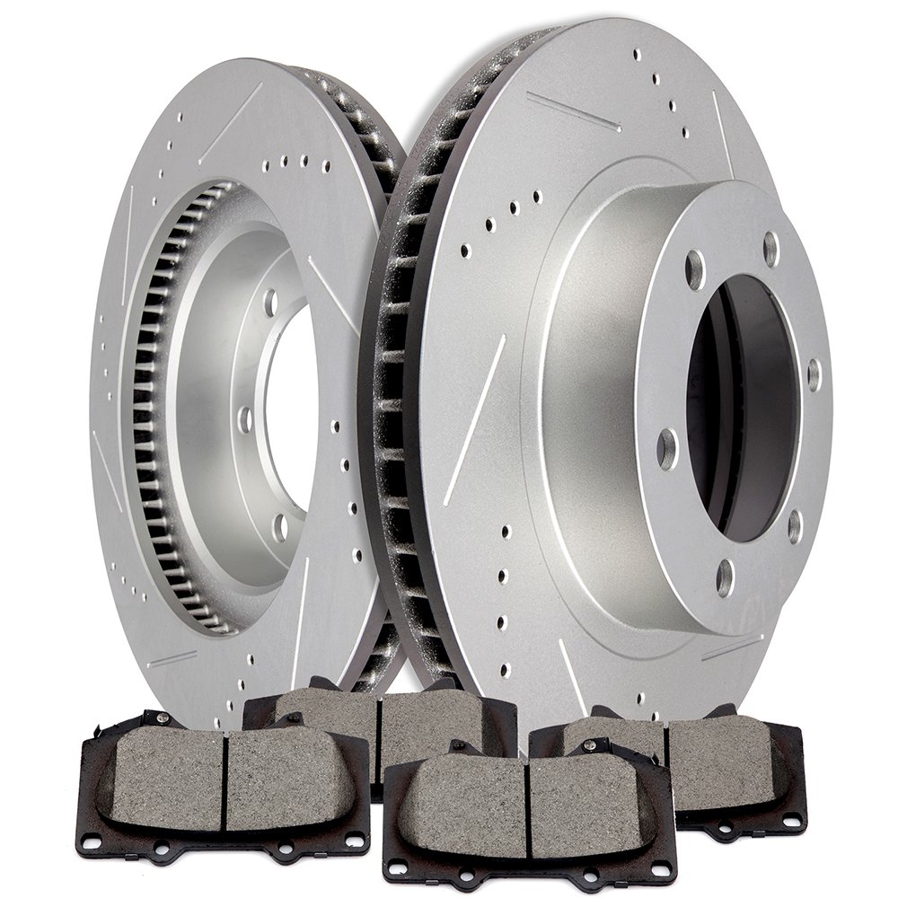 High-Performance Brake Kits with Pads & Rotors - Front Replacement for Toyota 4Runner (2003-2009), FJ Cruiser (2007-2014), Tacoma (2005-2018) - Perfect for Off-Roading, Daily Commuting & Heavy-Duty Towing