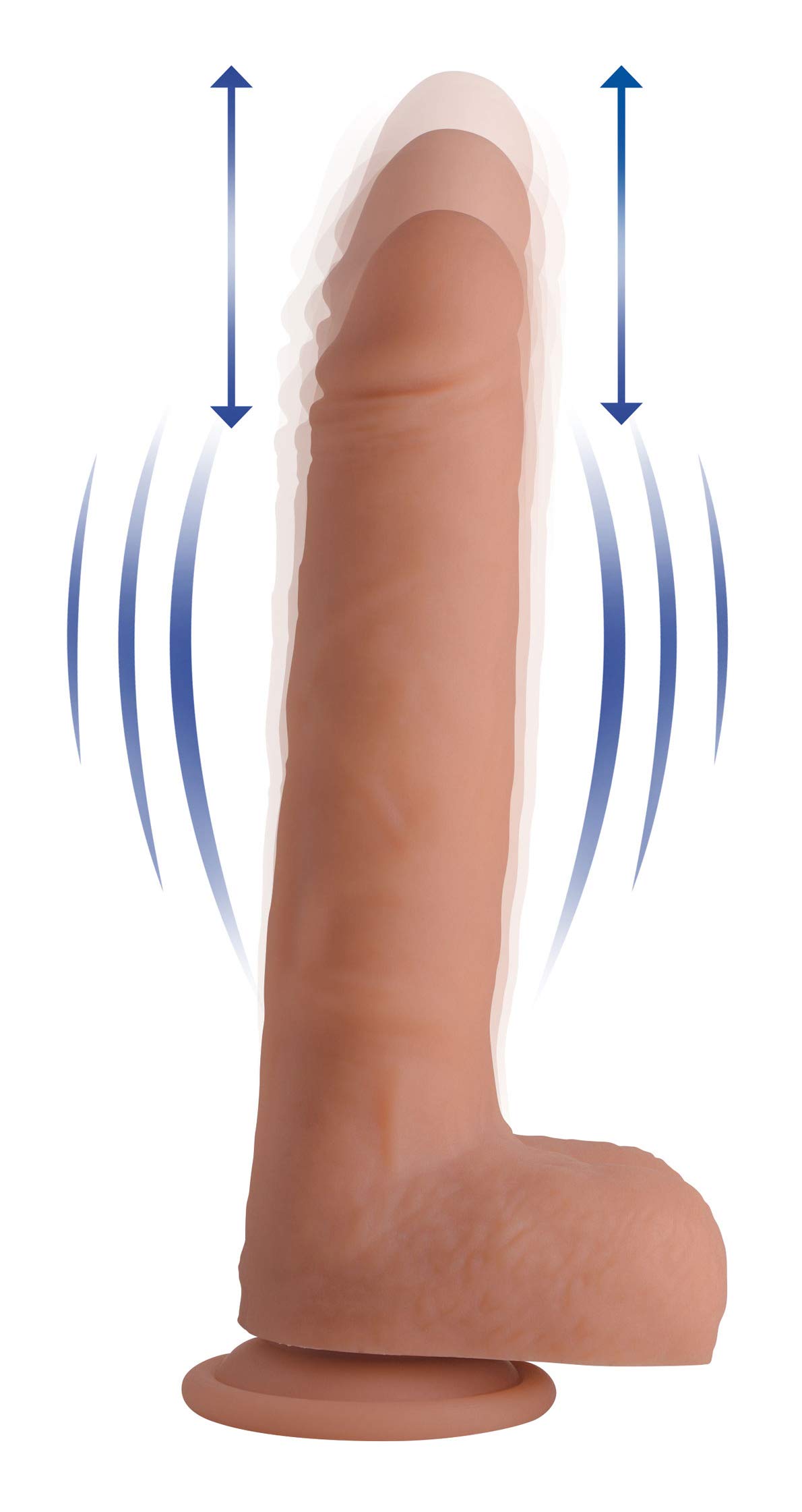 Big Shot 9 Inch Vibrating & Thrusting Remote Control Silicone Dildo - Powerful G-Spot Stimulator for Couples Play & Solo Pleasure - Waterproof & Rechargeable Adult Toy for Bedroom Fun
