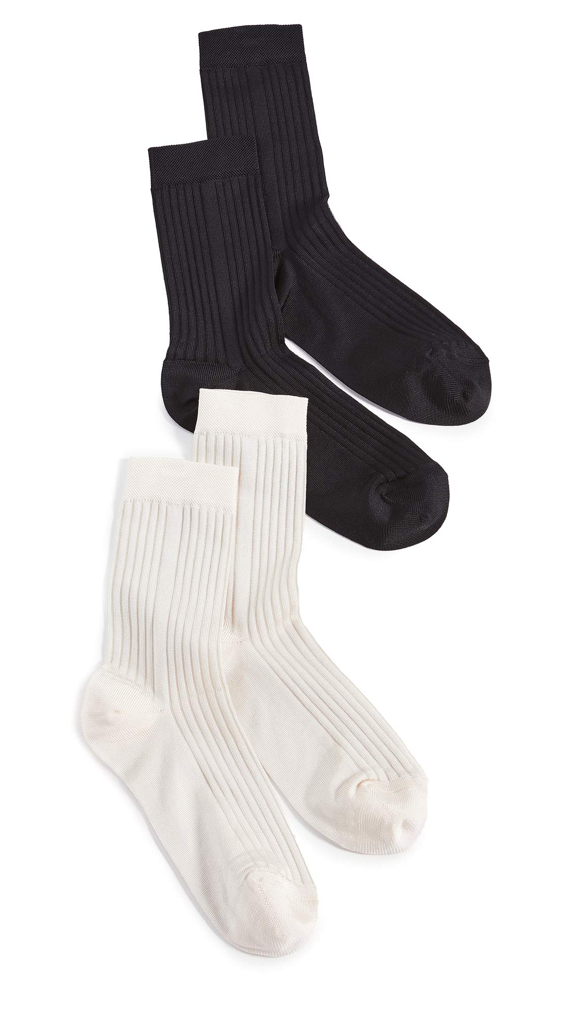 STEMS Women's Classic Rib Socks - 2 Pack, Comfortable Cotton Ankle Socks for Everyday Wear, Workout & Casual Outfits