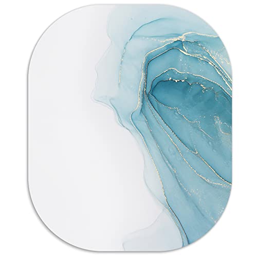 Blue and white head marble