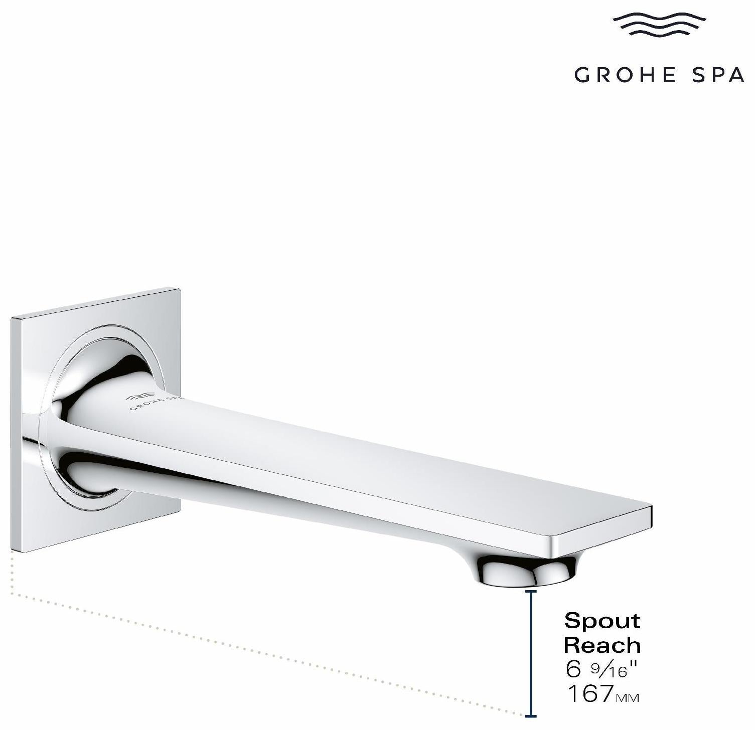 Grohe Allure Tub Spout in Chrome Finish 13265001 - Modern Bathroom Faucet for Shower & Bathtub, Perfect for Home Renovation & Spa-Like Experience