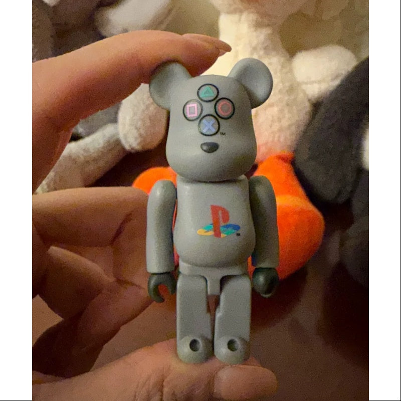 Bearbrick Series 48 Secret PlayStation Grey 100% Collectible Figure - Perfect for Gaming Room Decor, Anime Collector's Display & Stylish Home Accessory