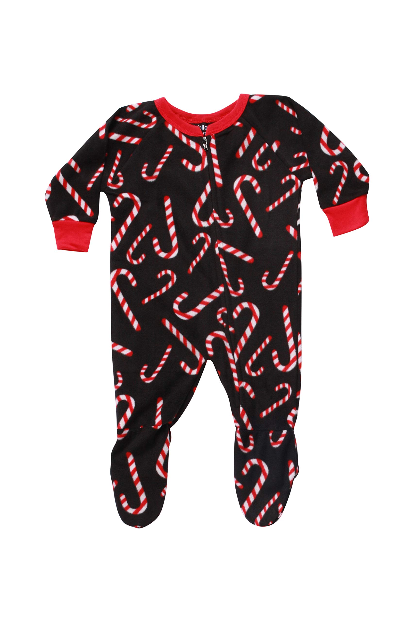 Candy Cane Matching Family Pajamas - Christmas Couple Onesies for Adults & Dog - Holiday Matching Outfits for Family Photos, Christmas Morning & Cozy Winter Nights