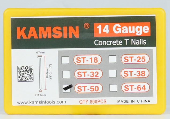 14 Gauge Galvanized Concrete T Nails - 2.5