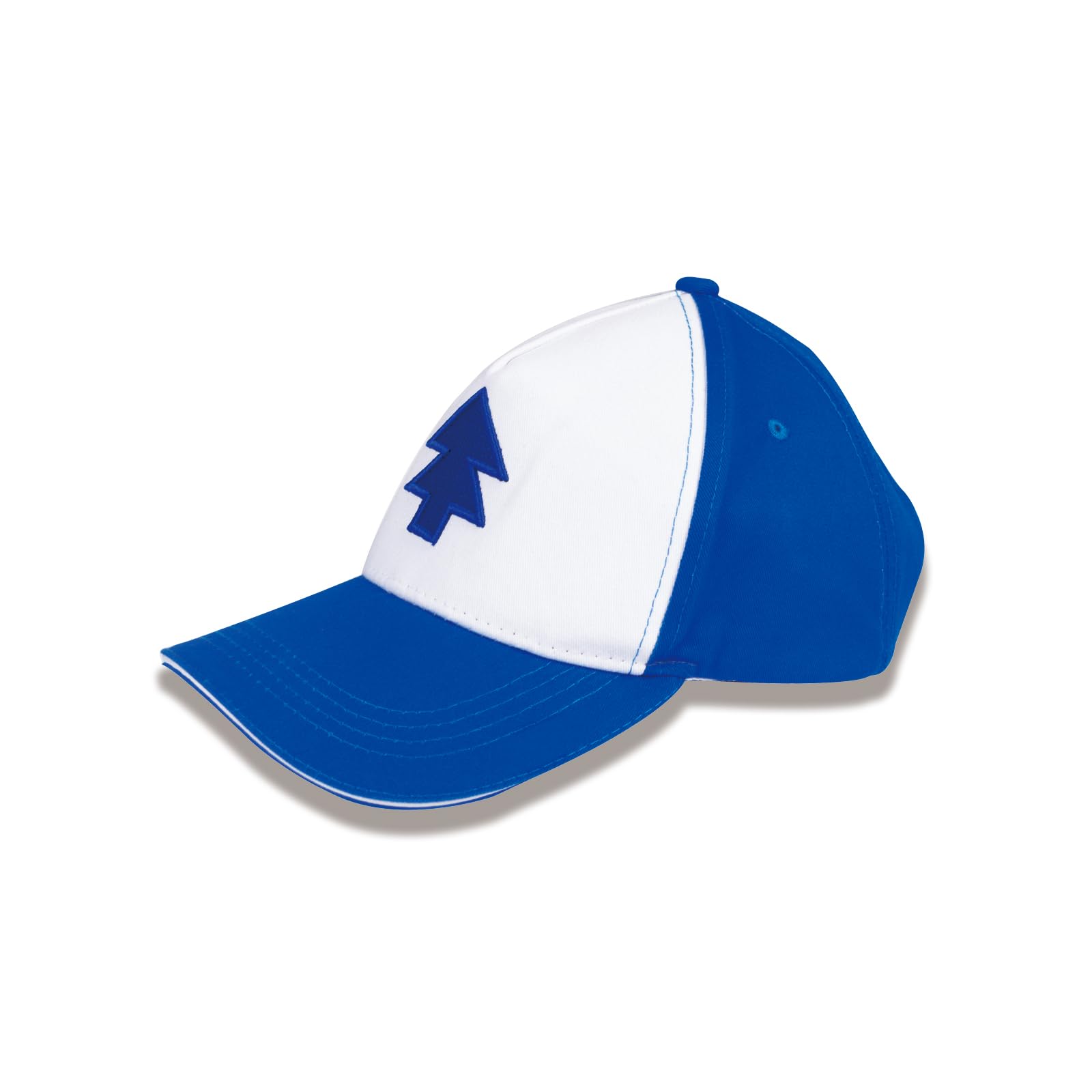 FOFODUCK Embroidered Blue Fir Dipper Hat - Baseball Cap with Bill Cipher Necklace - Perfect for Gravity Falls Cosplay, Anime Conventions, and Outdoor Adventures