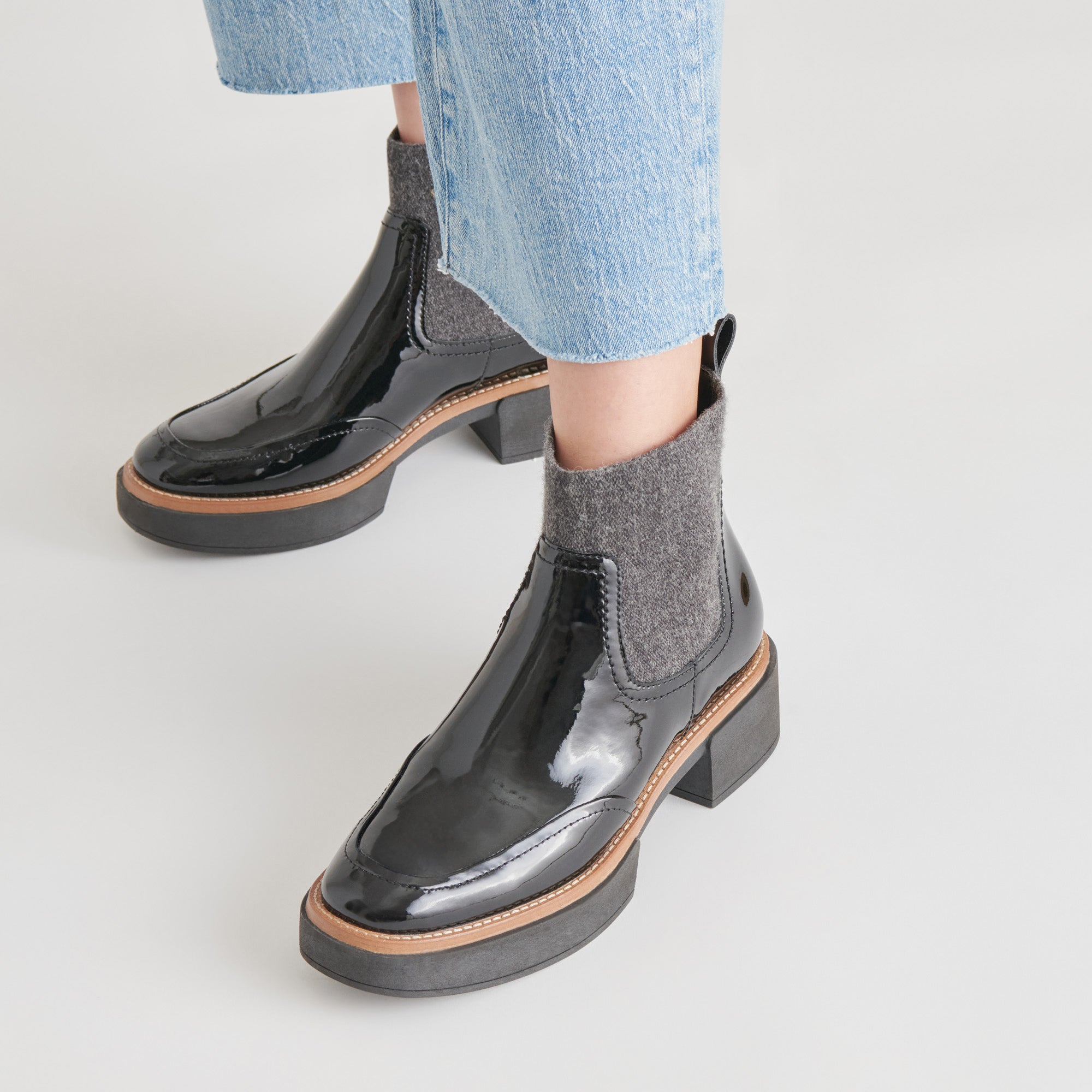 Waterproof Saline H2O Booties - Midnight Crinkle Patent Leather Shoes for Women | Comfortable Beach, Pool & Water Sports Footwear