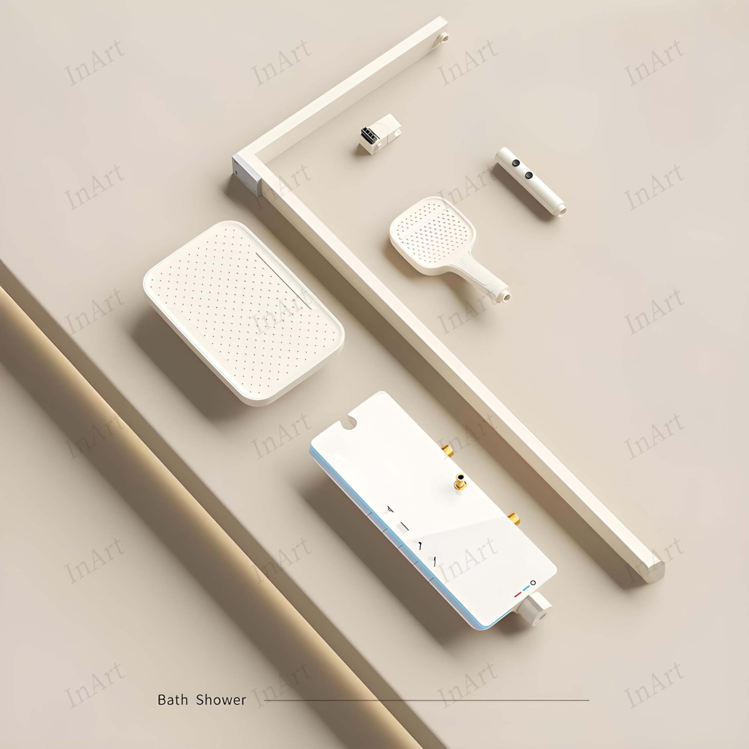 InArt Digital Thermostatic Shower System - 12