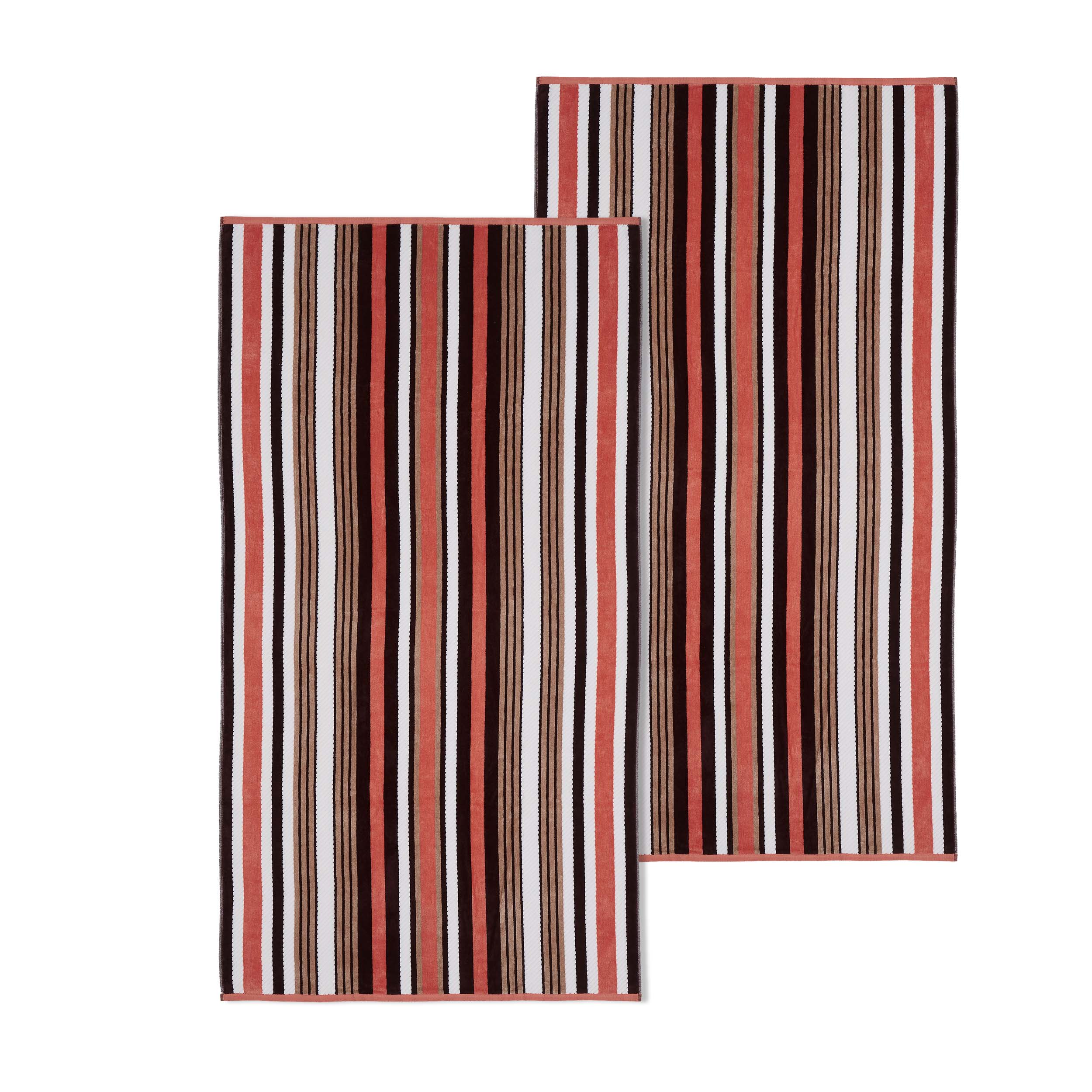 Premium Rope Textured Striped Oversize 2-Piece Beach Towel Set - Soft Quick-Dry Bath Towels for Pool, Beach, Yoga & Gym - Perfect Summer Accessories