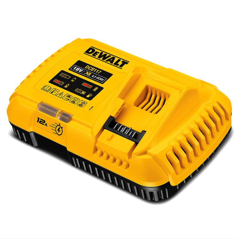 DeWalt DCB117 XE 18V/54V FlexVolt XR Li-ion Cordless Fast Battery Charger (12A) - Perfect for Power Tools, Job Sites & Heavy-Duty Applications
