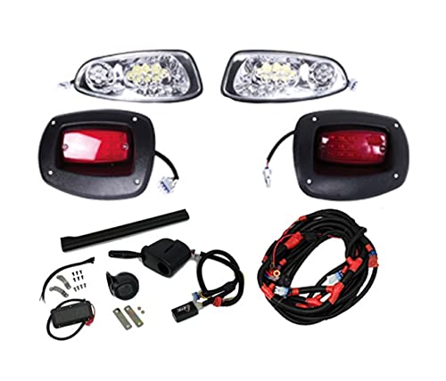 EZGO RXV LED Light Kit with Tail Lights - Compatible with 2008-2015 Golf Carts - Enhanced Night Visibility for Safe Driving on Courses & Neighborhoods