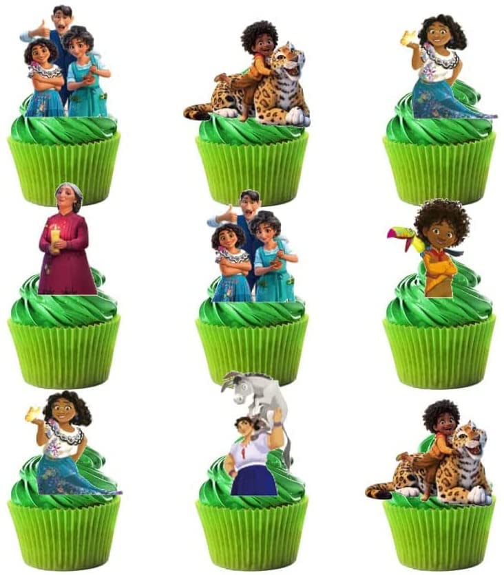 Encanto Cupcake Toppers & Cake Decorations - 24Pcs Disney Party Supplies Set for Birthday, Baby Shower & Themed Celebrations