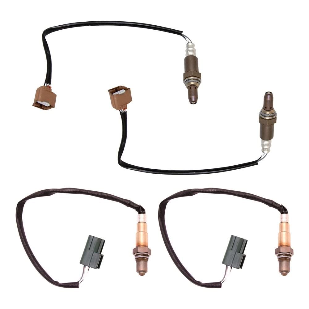 TRQ Oxygen O2 Sensor Upstream & Downstream Kit Compatible with Nissan Titan Armada Truck 2004-2021 - Improve Fuel Efficiency & Engine Performance for Off-Road & Daily Driving