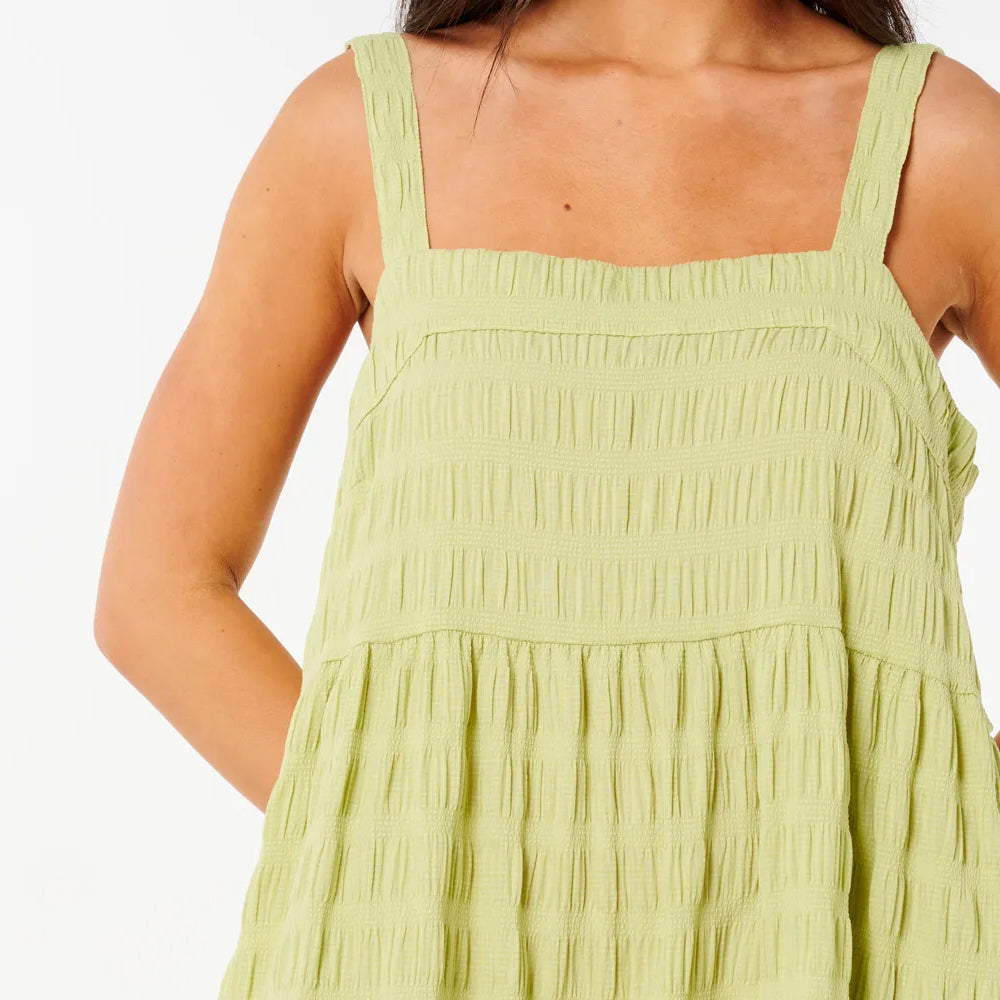 Rip Curl Women's Seersucker Mini Dress - Casual Summer Beach Dress for Women, Perfect for Vacations, Parties, and Night Out