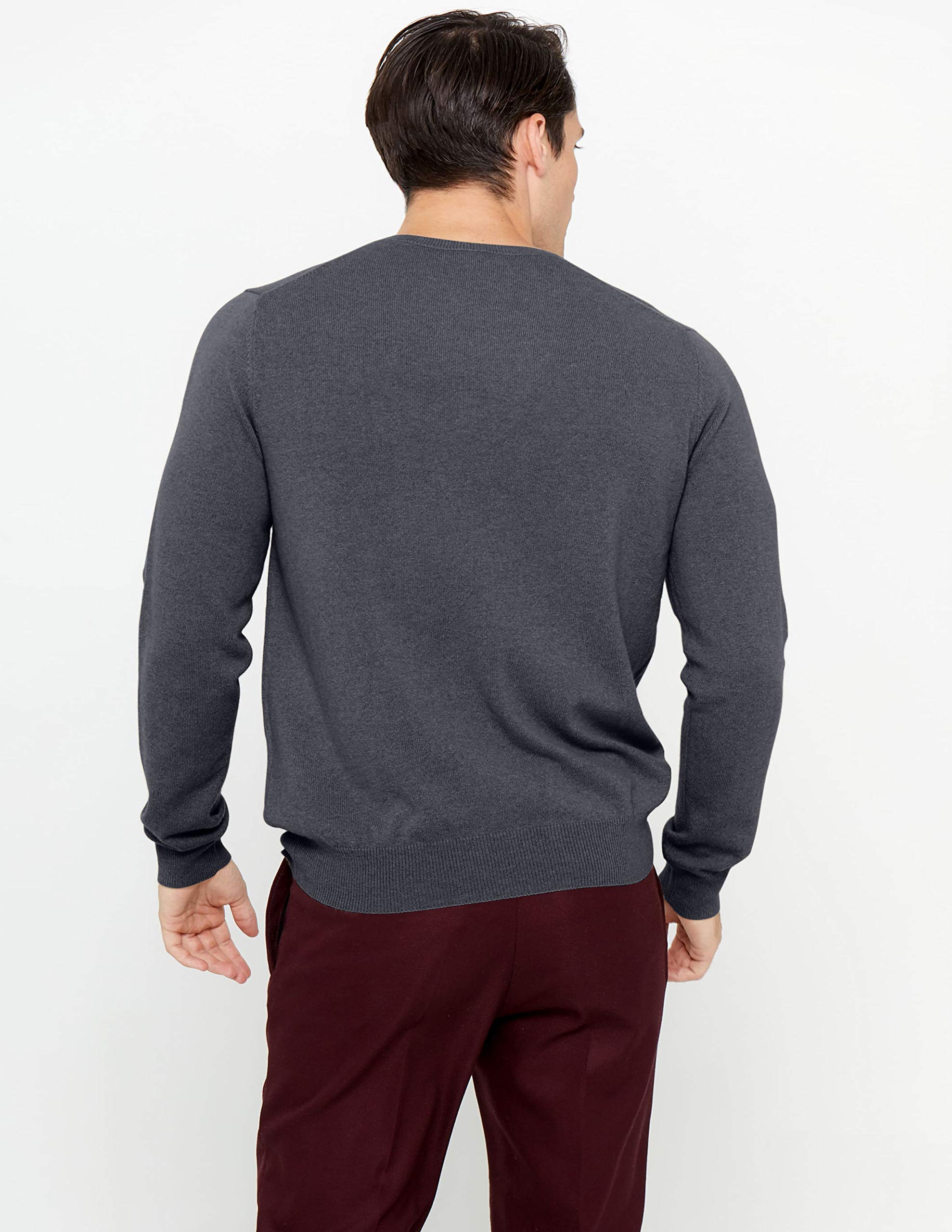 100% Pure Cashmere Men's Crewneck Sweater - Soft Classic Long Sleeve Pullover for Winter | Office, Travel & Casual Wear