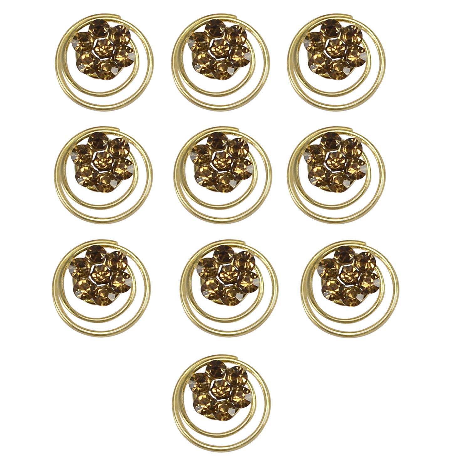 AAINAA 12-Pack Spring Hair Clips for Women & Girls - Elegant Floral Hairpins for Wedding, Bridal, Party & Daily Use - Hair Accessories Set (Juda Pins)
