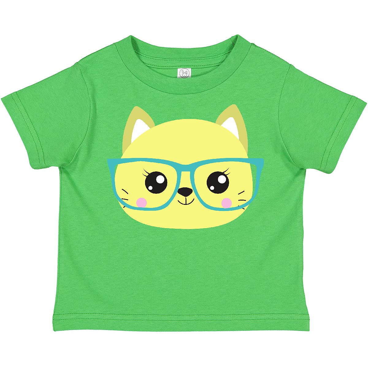 Hipster Cat with Glasses Cute Kitten Graphic Toddler T-Shirt - Fun Casual Outfit for Kids & Cat Lovers
