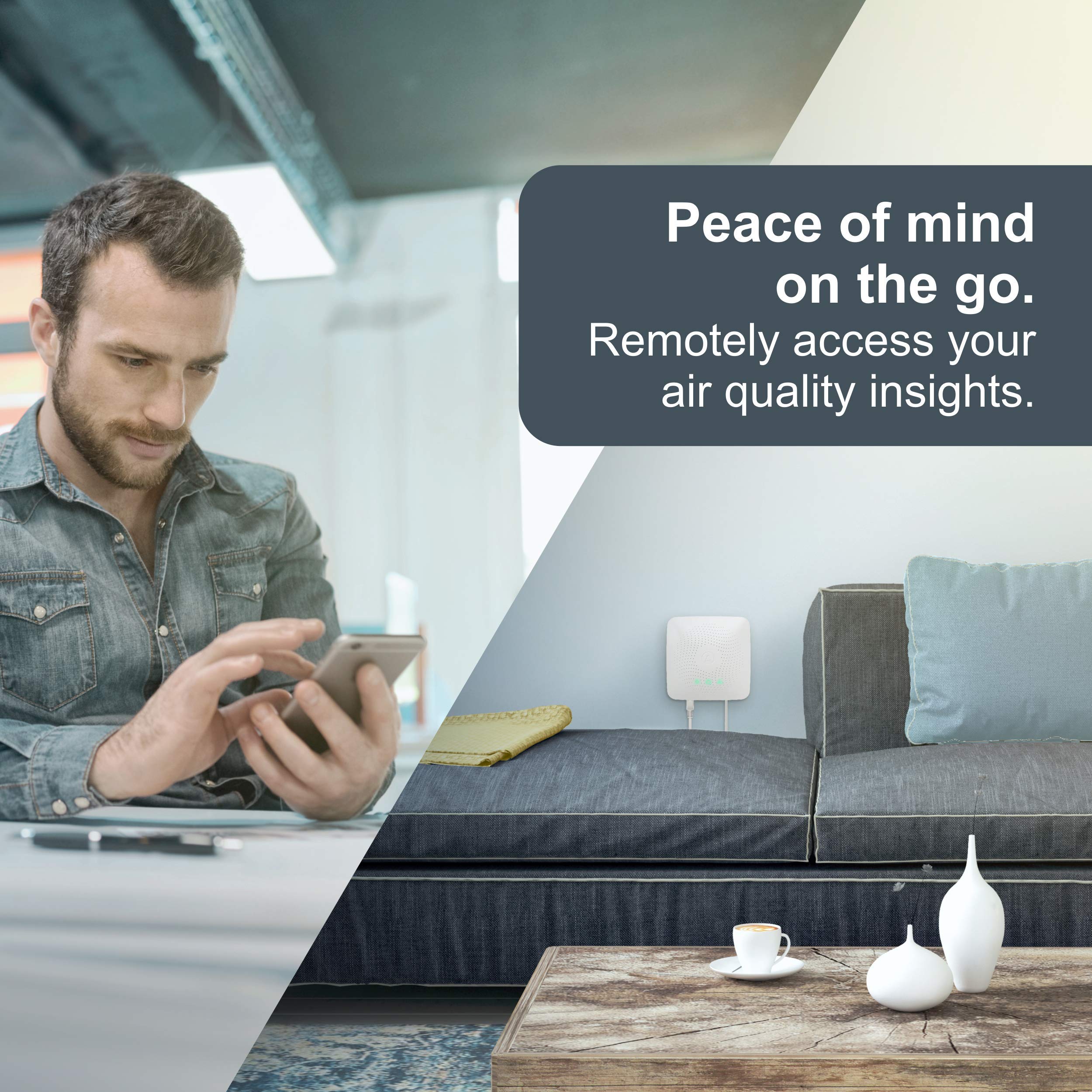 Airthings Hub - Smart Indoor Air Quality Monitor with 24/7 Data Access & Real-Time Alerts | Perfect for Home, Office & Baby Room Air Monitoring