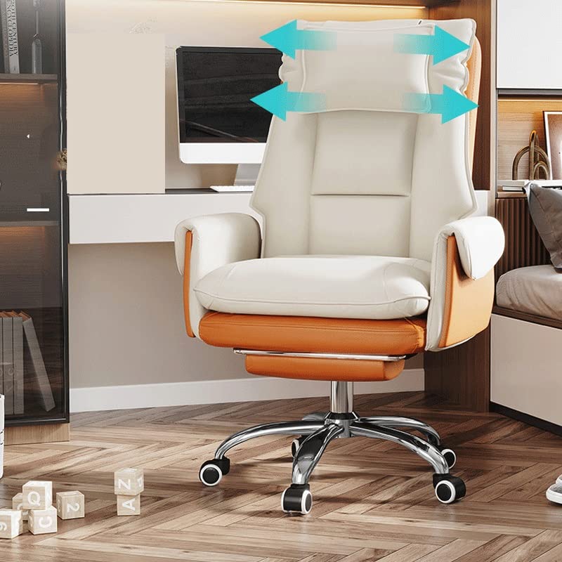 Ergonomic Reclining Office Chair with Footrest - Swivel Gaming & Computer Chair for Home & Office Use - Adjustable Backrest for Comfortable Work & Relaxation