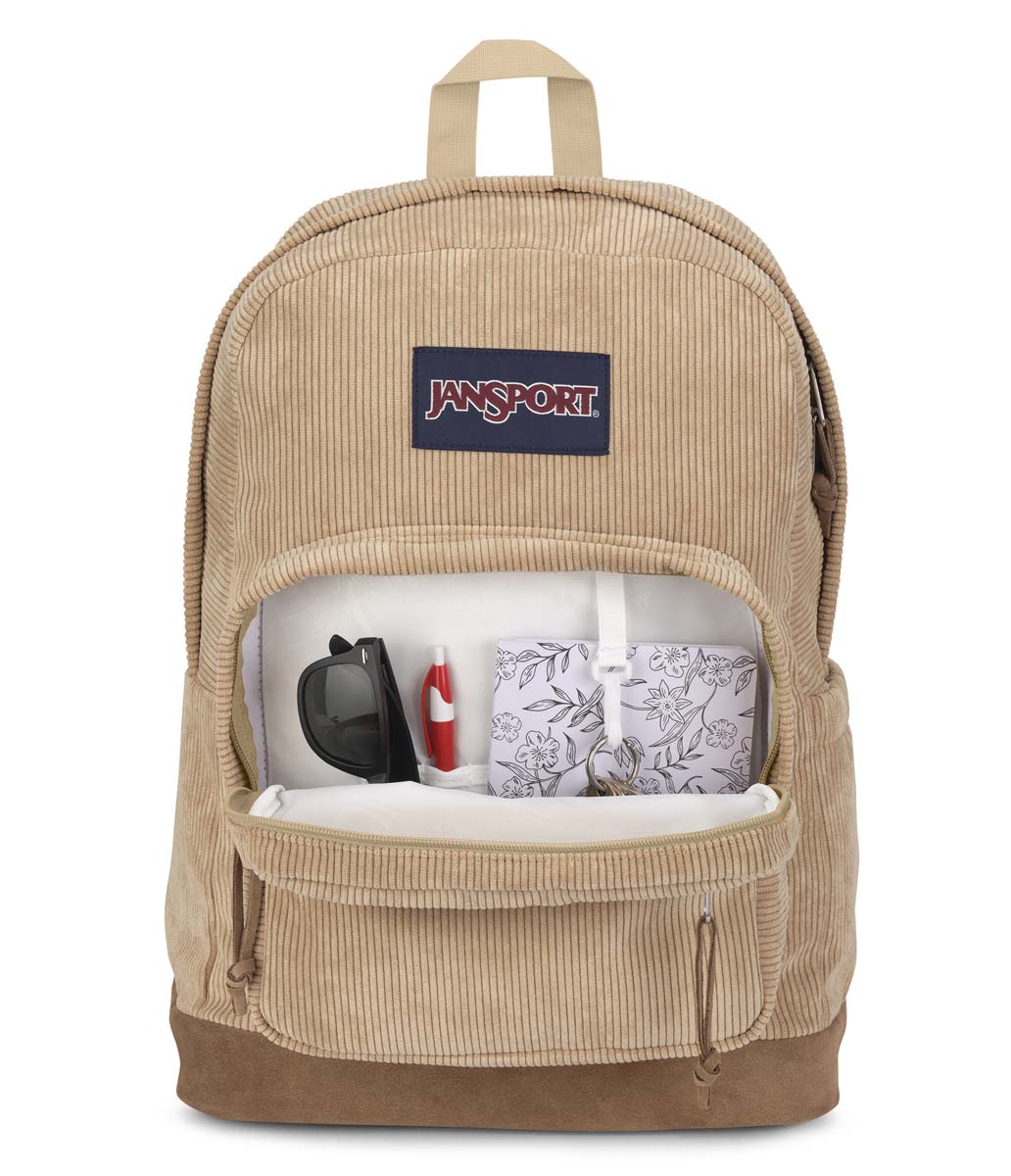 JanSport Right Pack Expressions Backpack - Curry Corduroy Laptop Bag for School, College & Travel | Durable & Stylish Daypack for Students & Professionals