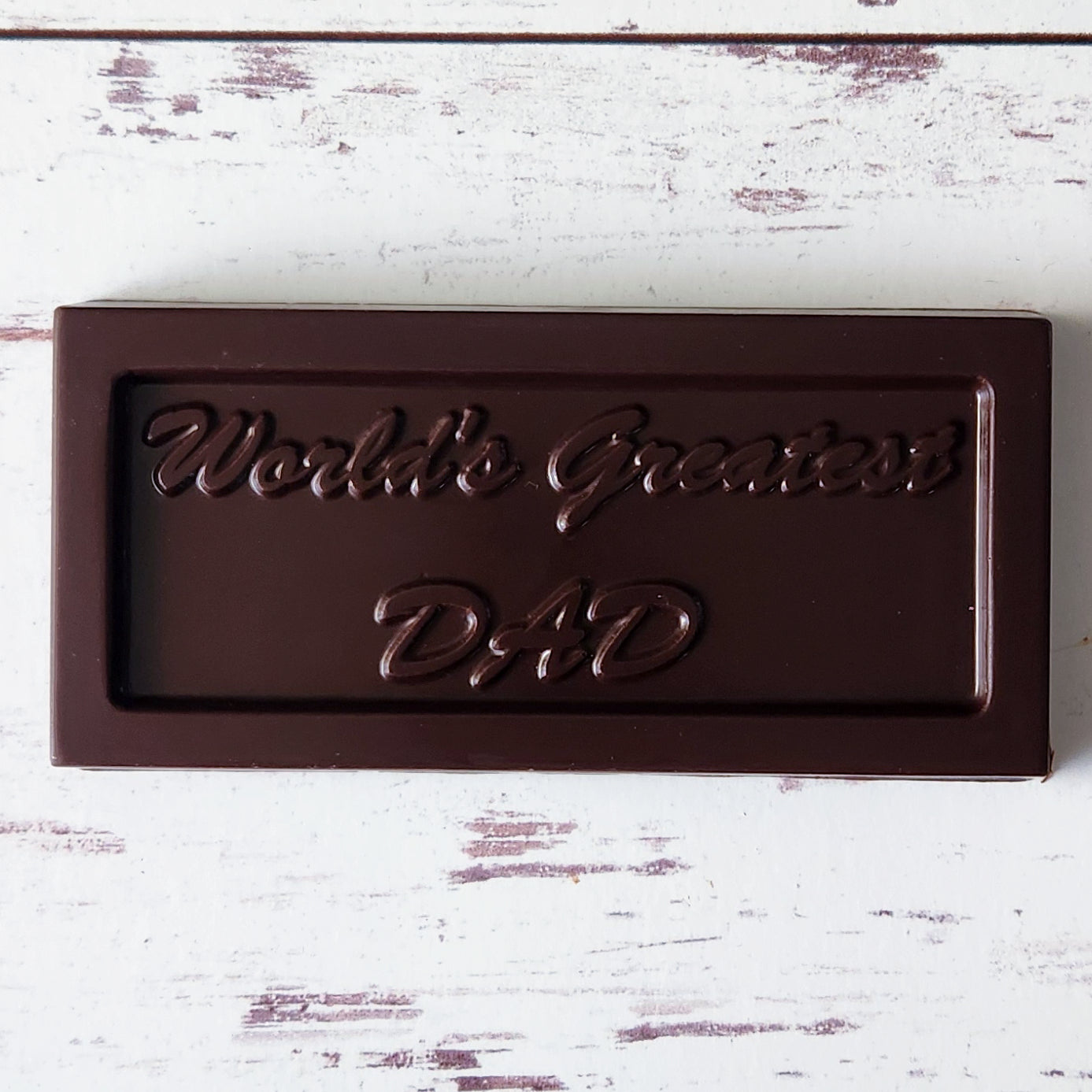World's Greatest Dad Chocolate Card - Personalized Father's Day Gift for Dad, Husband, Grandpa - Perfect for Birthdays, Anniversaries & Special Occasions