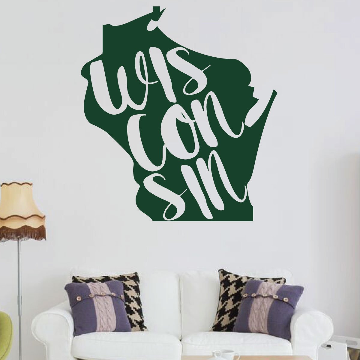 Wisconsin State Vinyl Silhouette Wall Art - Rustic Home Decor for Living Room, Bedroom & Office - Perfect for Farmhouse, Cabin & Midwest Themed Interiors