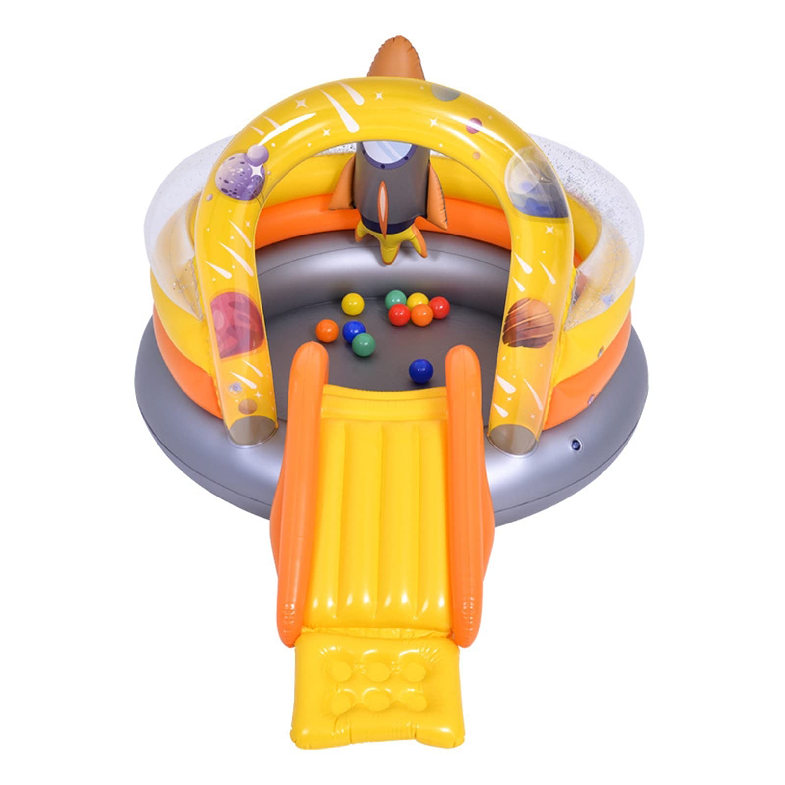 **Meega Inflatable Play Center - Large Cartoon Animal Swimming Pool Slide for Kids, Durable Above Ground Kiddie Pool with Slide, Backyard Water Park for Outdoor Fun**    *(Perfect for Summer Parties, Garden Playtime & Backyard Water Adventures!)*