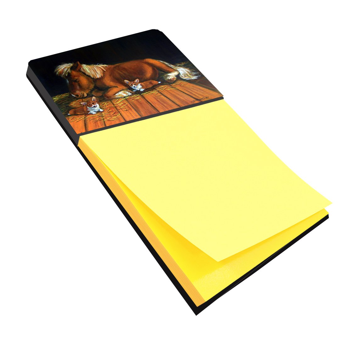 Caroline's Treasures Multicolor Desk Artwork Notepad Holder (7323SN) - Perfect for Office, Home & School Organization