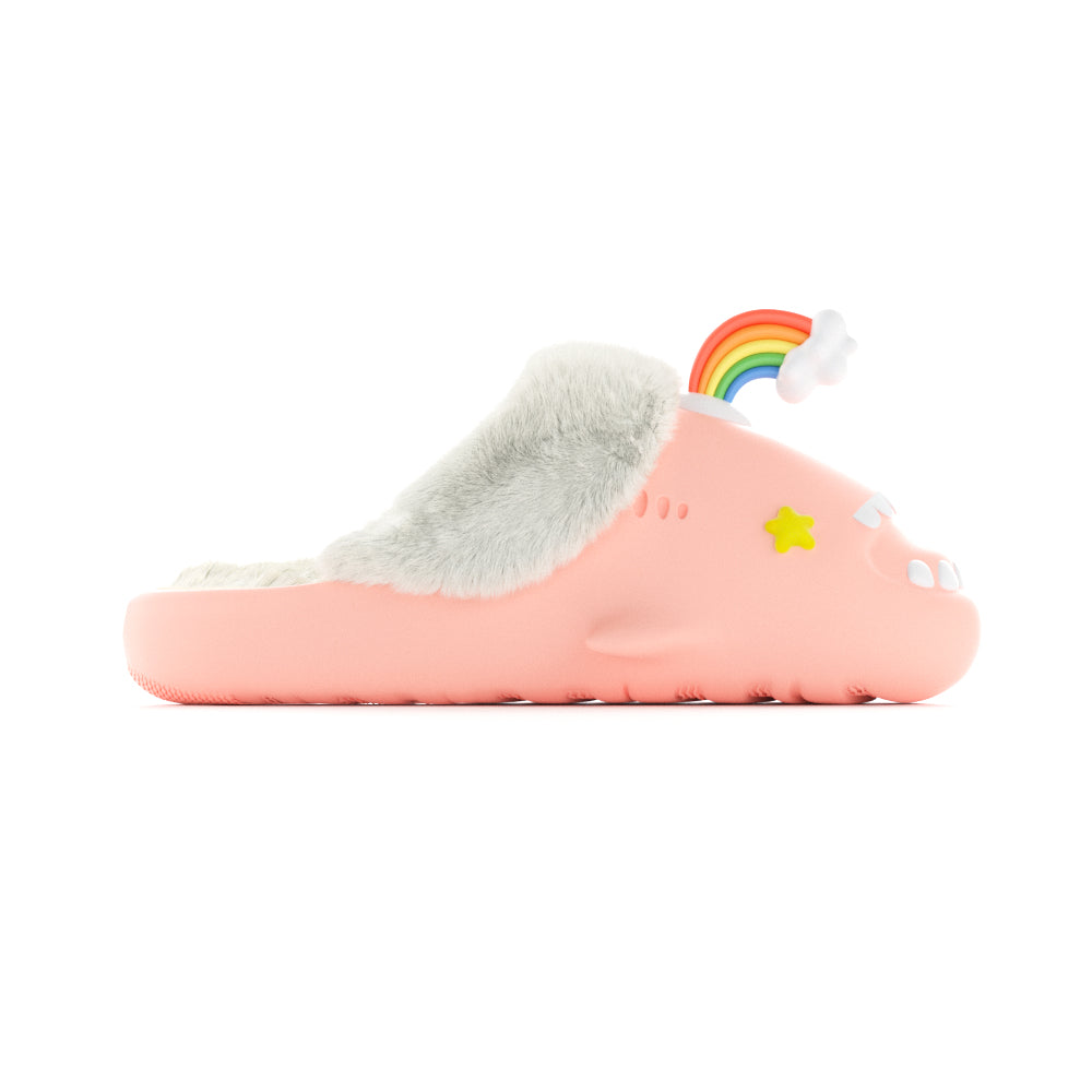 Sharkicks Pro Winter Rainbow Star Eyes Heel Open Toe Shoes - Trendy Women's Fashion Boots for Party, Night Out & Holiday Events