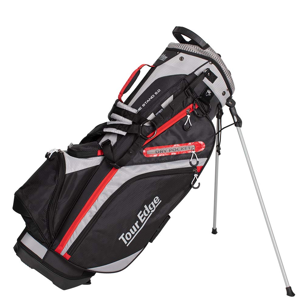 Tour Edge Hot Launch Xtreme Stand 5.0 Golf Bag - Lightweight & Durable Golf Stand Bag with 5-Way Divider - Perfect for Golfers & Driving Range Practice