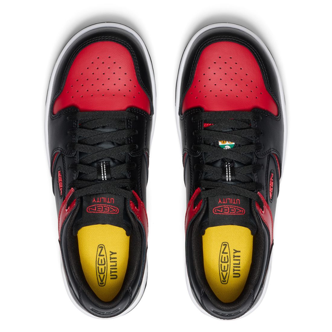 Keen Overton Men's Composite Toe Athletic Work Shoes - Lightweight Safety Shoes for Construction & Outdoor Work - Red/Black (Model 1029872) - Perfect for Job Sites, Hiking & Industrial Work Environments