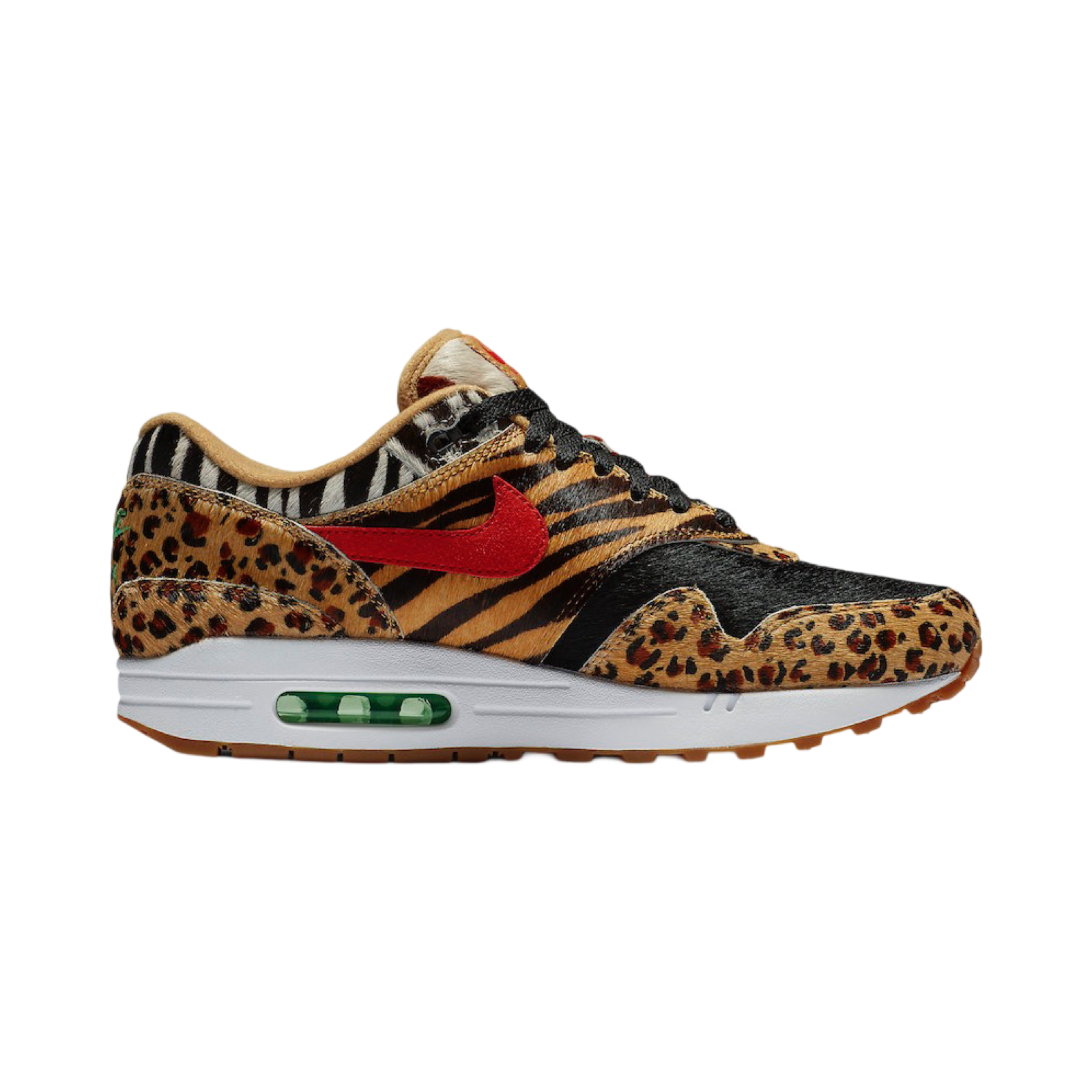 Nike Air Max 1 'Atmos Animal Pack 2.0' Wheat Sport Red Bison Sneakers - Men's Running Shoes for Casual Wear & Street Style Fashion