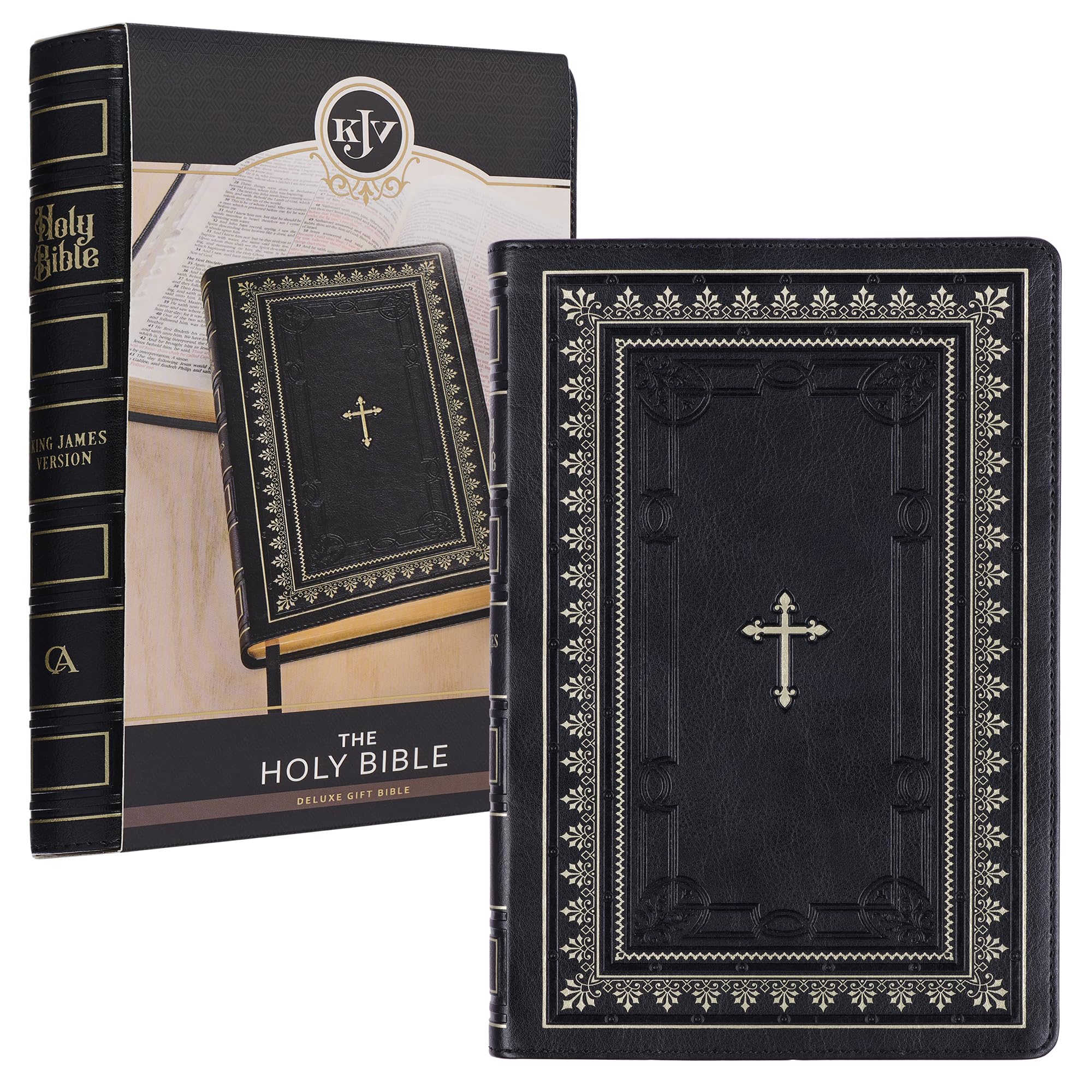 KJV Holy Bible Faux Leather Red Letter Edition - Gift for Christians & Worship