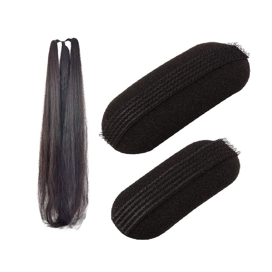 Natth 42-Inch Black Hair Choti/Parandi Hair Extension with Free Hair Bun Clips for Women - Perfect for Weddings, Parties & Traditional Hairstyles