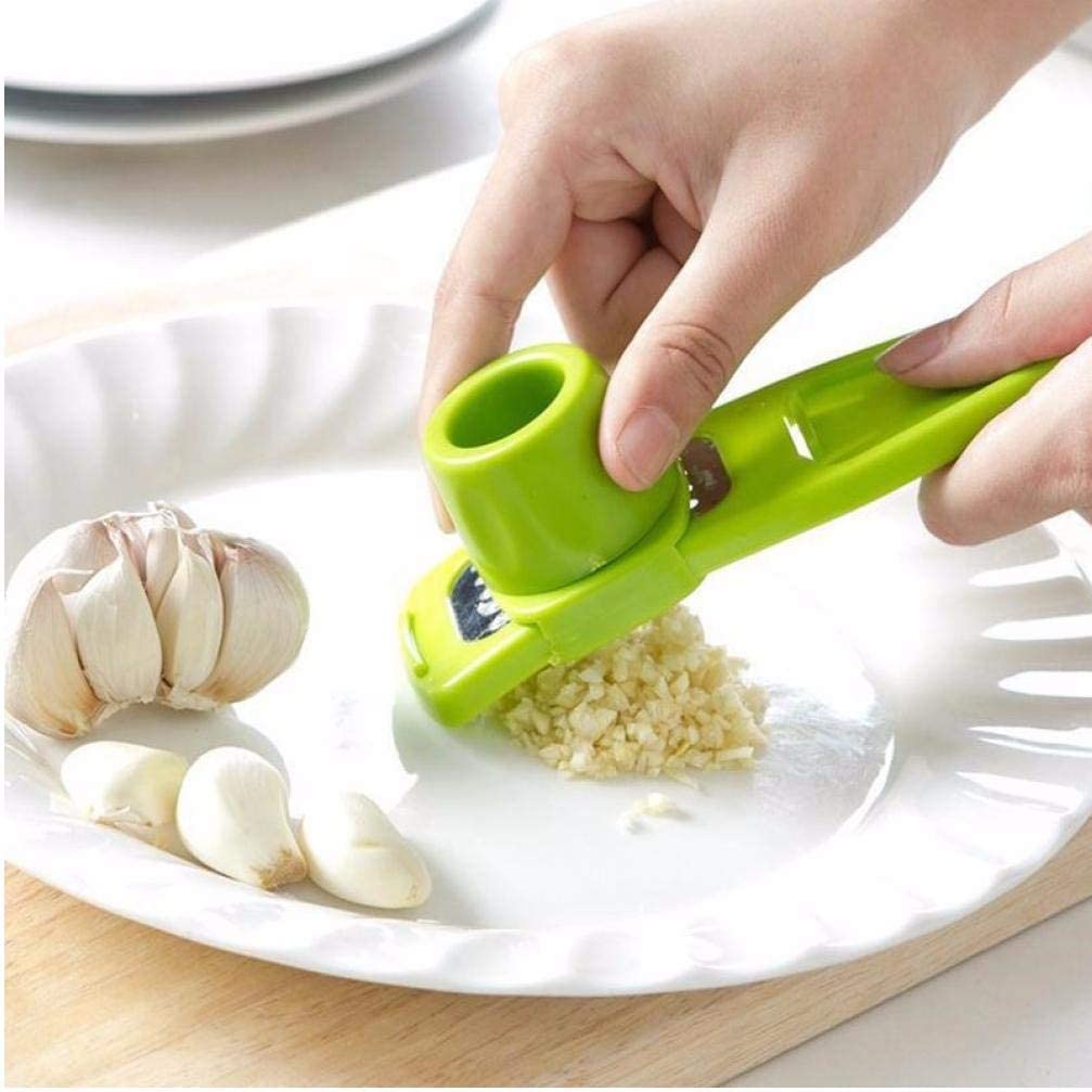Premium Ginger Garlic Press Grater - Stainless Steel Multi-Function Grinding Slicer & Cutter for Cooking - Perfect Kitchen Tool for Garlic, Ginger, Herbs & Vegetables - Ideal for Home Chefs & Meal Prep