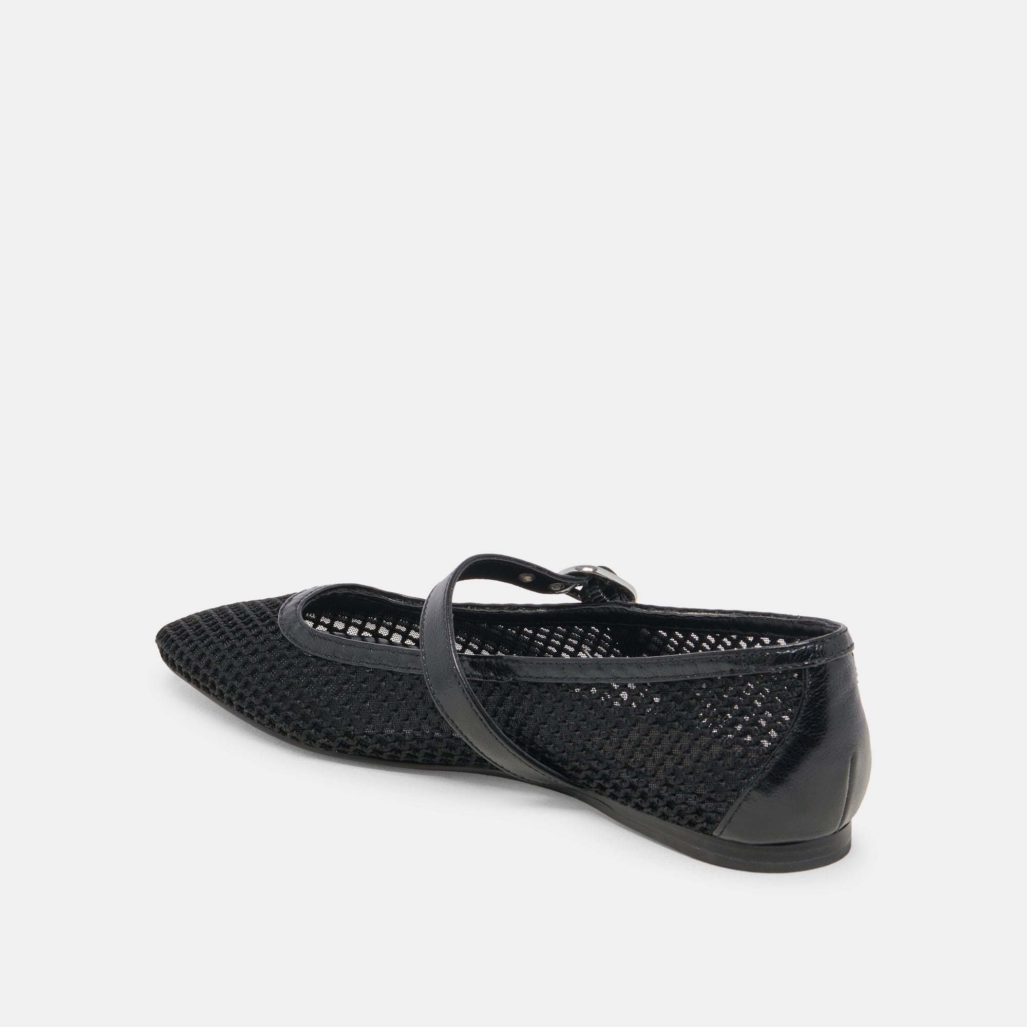 RODNI Women's Black Woven Mesh Ballet Flats - Comfortable Slip-On Shoes for Work, Office & Casual Wear