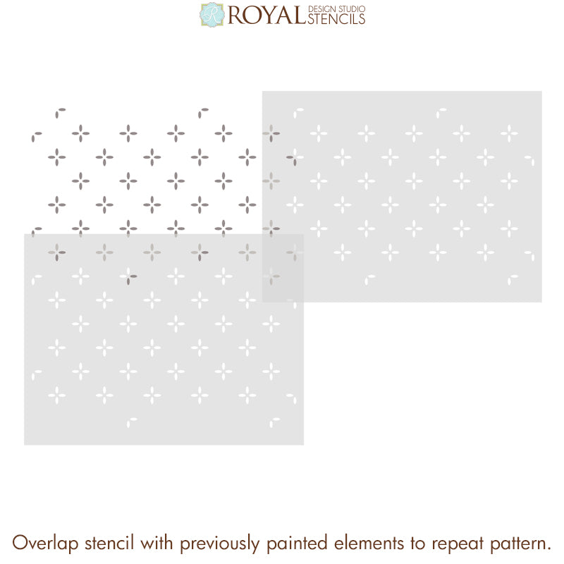 Swedish Flower Field Stencil - Reusable DIY Painting Template for Walls, Fabric & Crafts - Perfect for Home Decor, Scrapbooking & Wedding Invitations