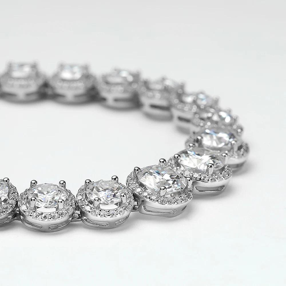 Serenity Moissanite Bracelet for Women - GRA Certified, 925 Sterling Silver, 18K Gold Plated Elegant Jewelry for Wedding, Anniversary & Special Occasion Gifts