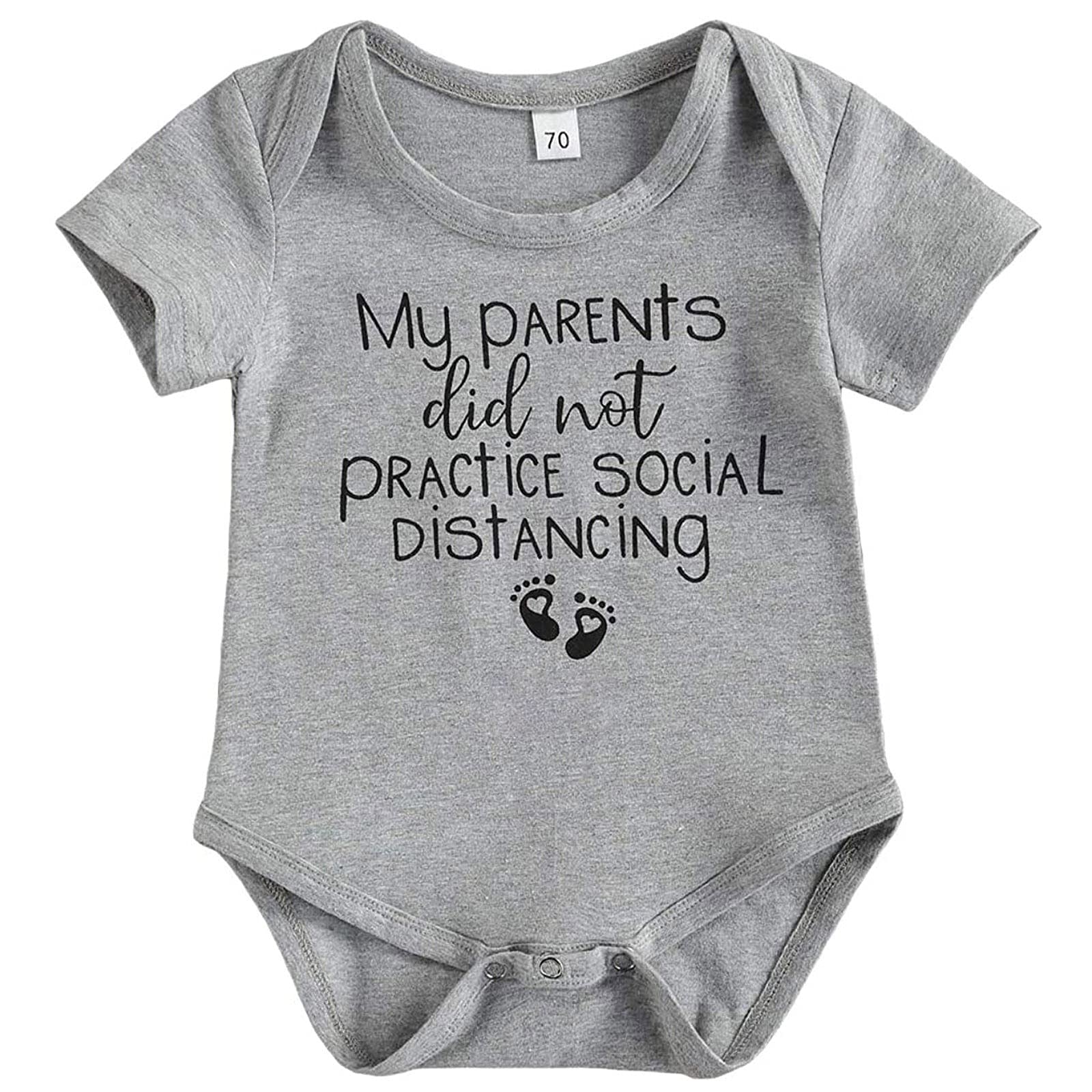 UNIROSE Girls' Cotton Print Romper & Jumpsuit - Cute Baby Bodysuit for Toddlers (Grey, XL) - Perfect for Playdates, Birthday Parties & Family Outings