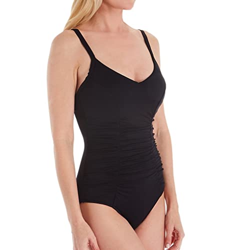 Seafolly Women's DD Cup One Piece Swimsuit with Ruching - Perfect for Beach Vacations, Pool Parties & Summer Getaways