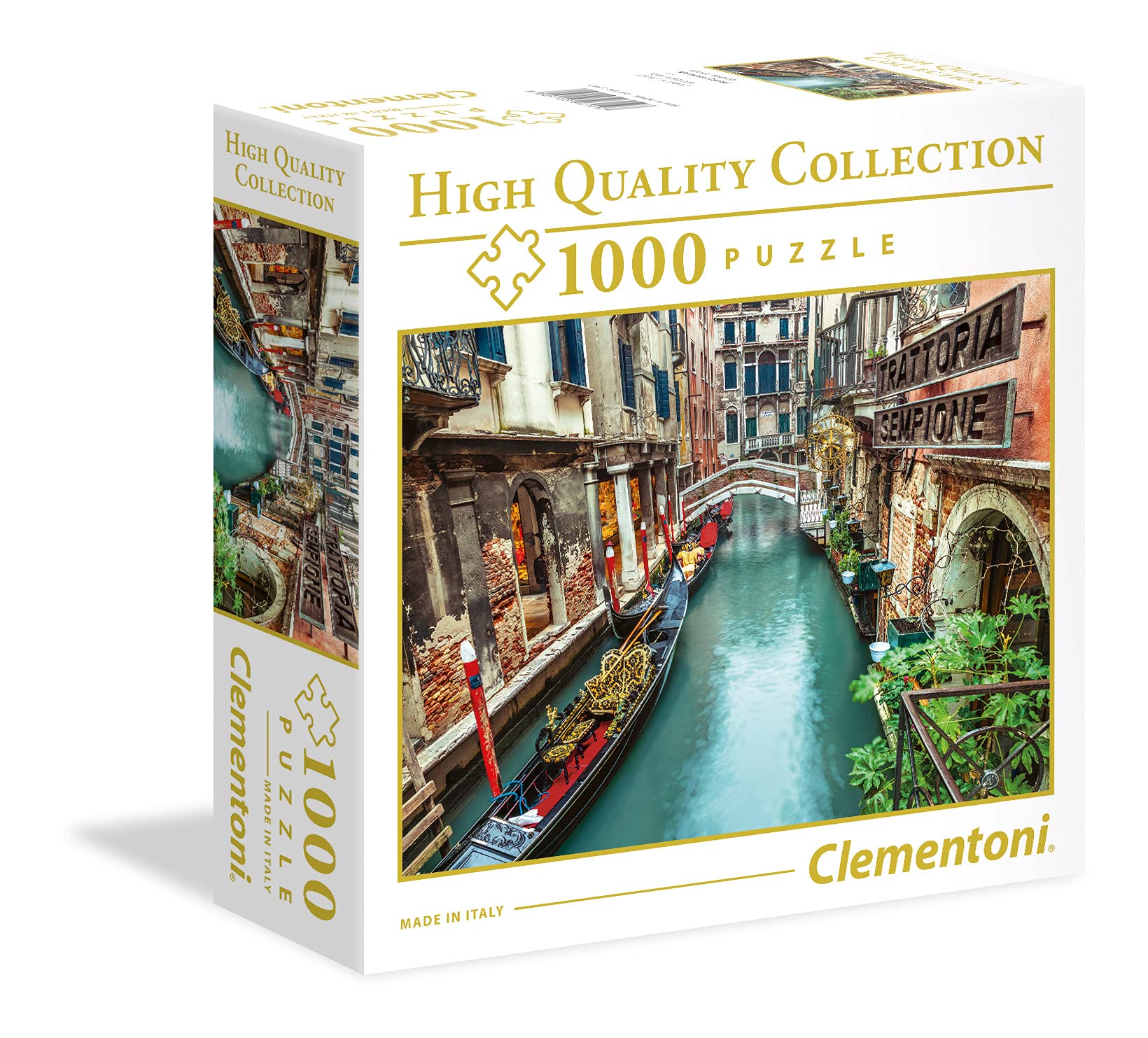 Clementoni Venice Canal 1000-Piece Jigsaw Puzzle for Adults - Premium Square Box - Perfect for Relaxation, Home Decor & Gift Giving
