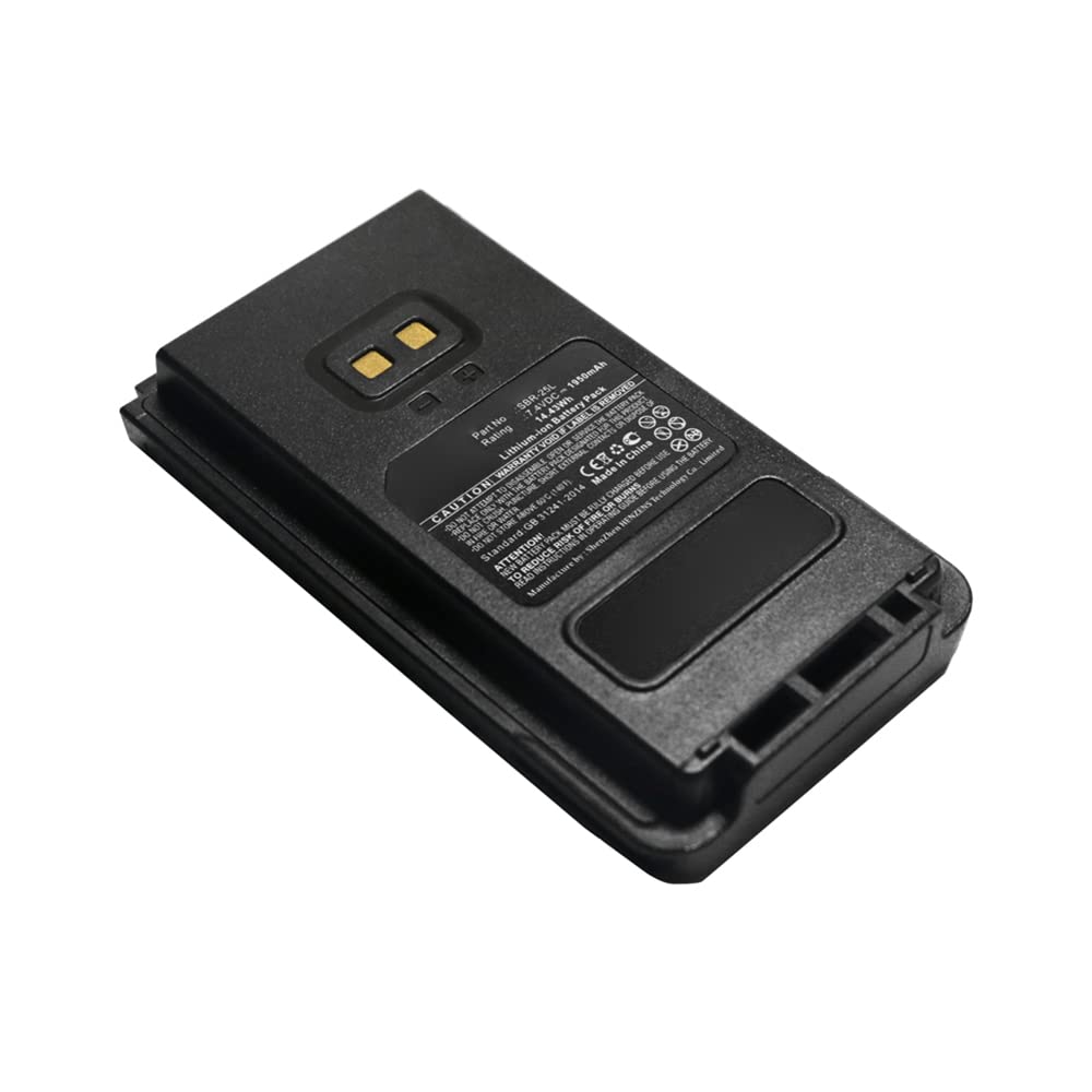 Synergy Digital 2-Way Radio Battery for YAESU FTA-250L - 7.4V 1950mAh Li-ion High Capacity Replacement (Compatible with YAESU SBR-25L) - Perfect for Outdoor Adventures, Emergency Communication & Security Work