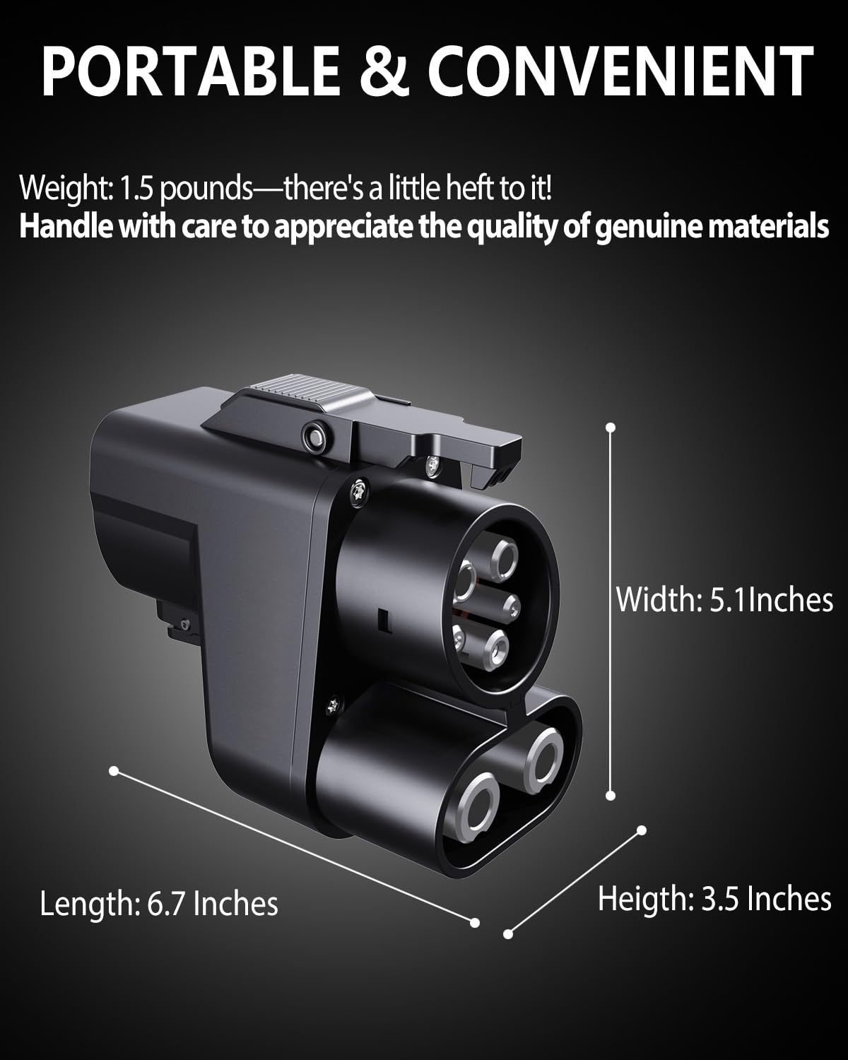 Tesla Charger Adapter - NACS to CCS Adapter for EV Charging | Fast DC Charging Compatible with Ford, Rivian, GM, Volvo, Polestar & Nissan Electric Vehicles | Use at Tesla Supercharger Stations & Public CCS Charging Points