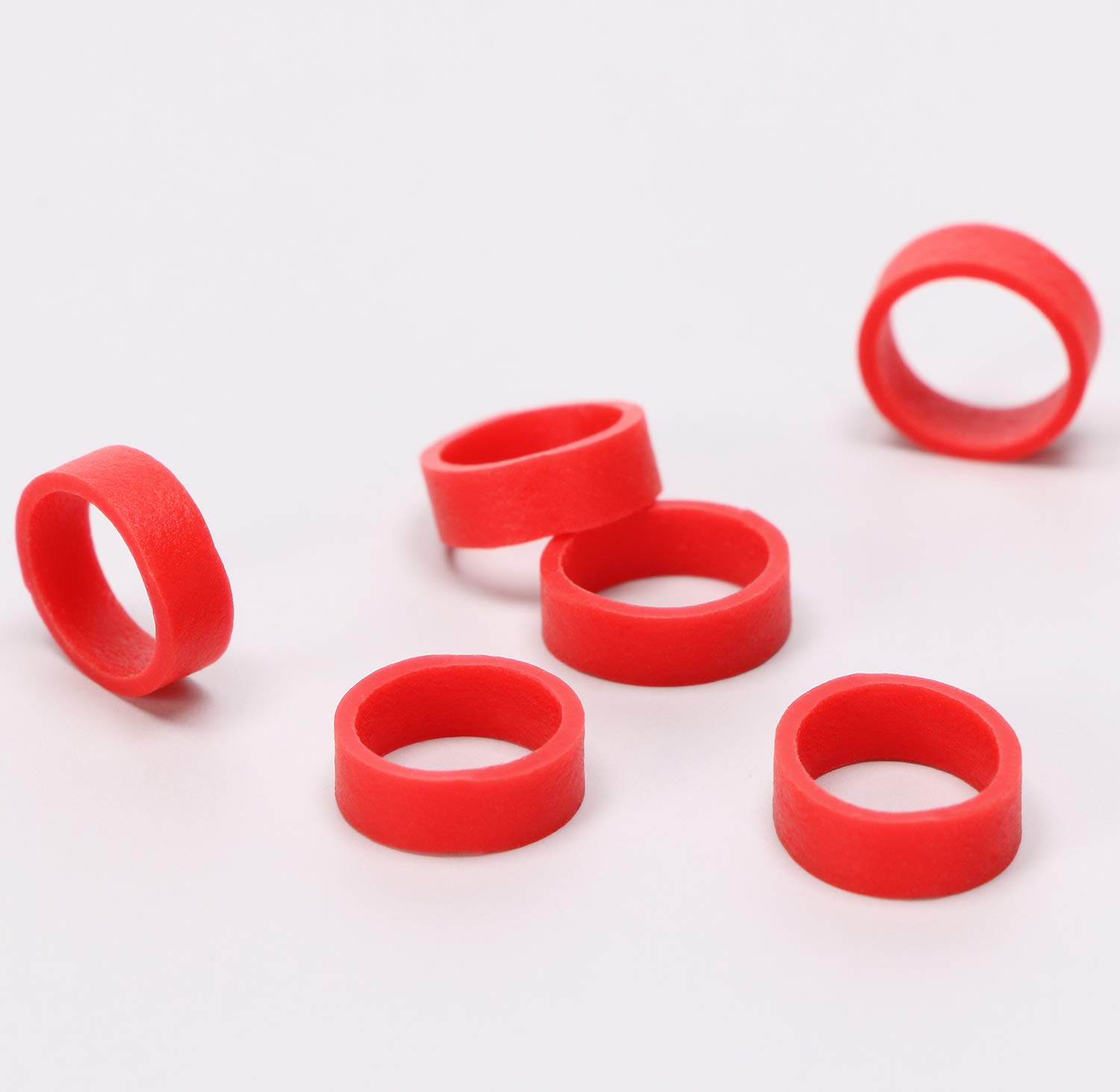 ONLYKXY 250 Pack Reusable Red Silicone Cable Ties - Elastic Cord Organizers for Data Lines, Power Cables & Wires - Durable Rubber Bands for Home, Office & DIY Organization