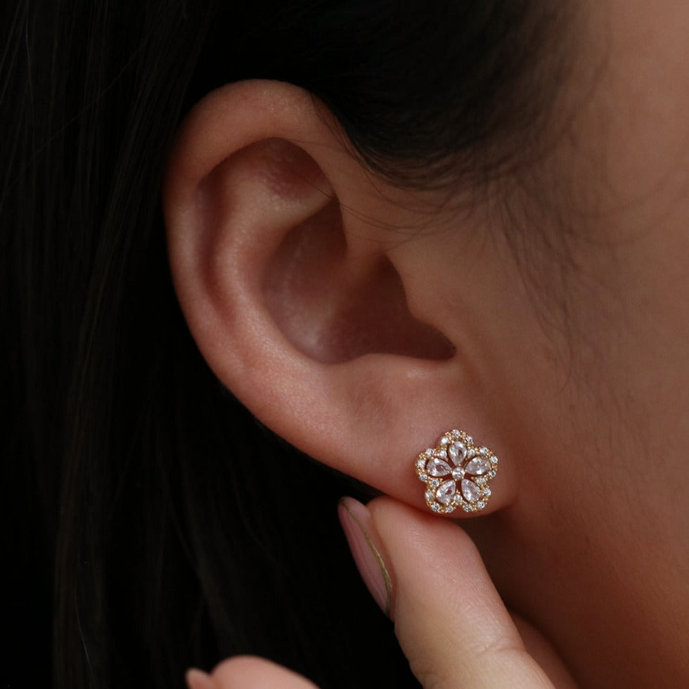 Blossom Flower Earrings for Women - Elegant Floral Dangle Earrings for Party, Wedding & Everyday Wear