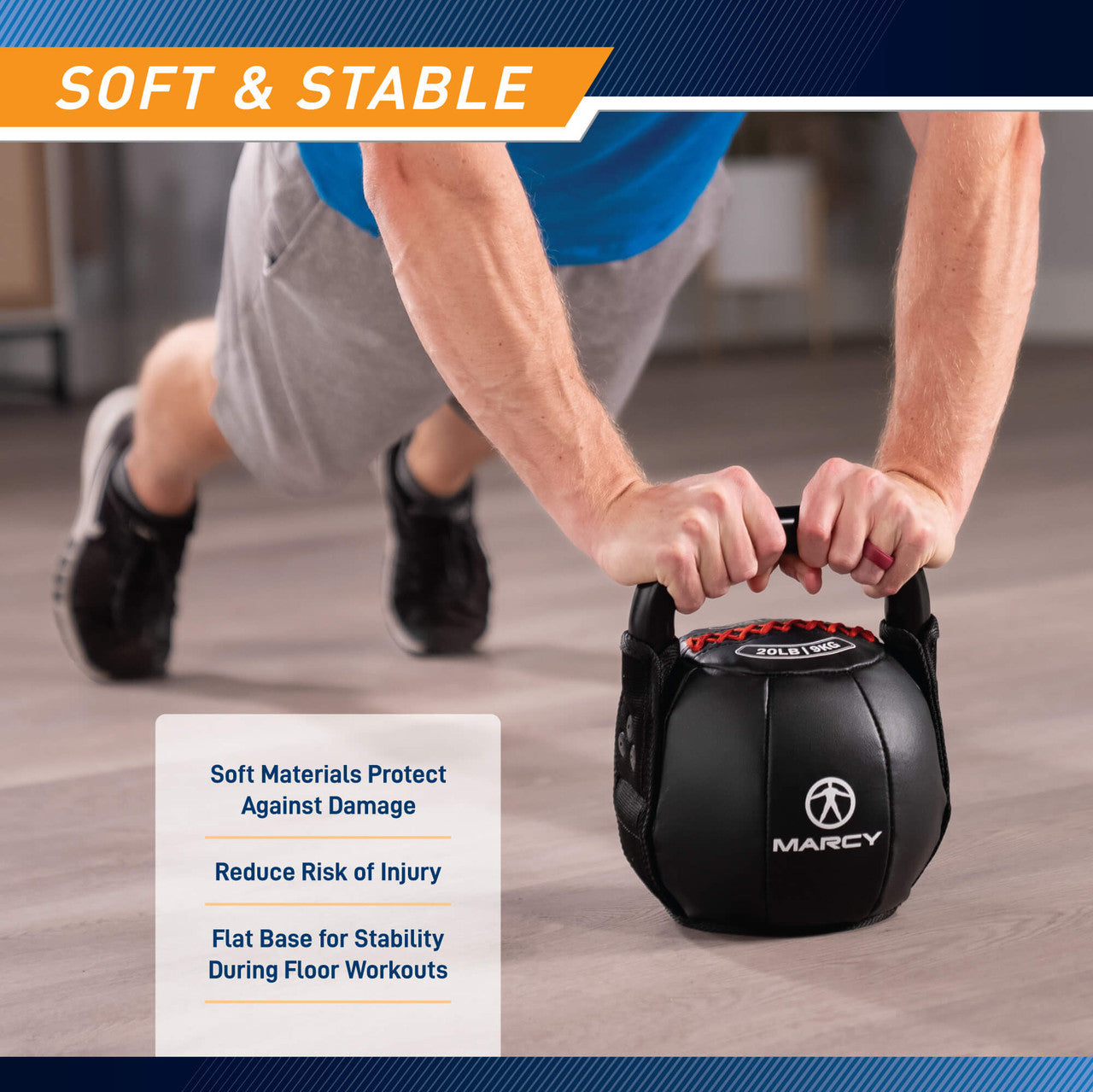 Marcy 10lb Soft Kettlebell - SKB 010 | Durable Neoprene Coating for Home Gym, CrossFit & Strength Training - Perfect for Beginners & Fitness Enthusiasts