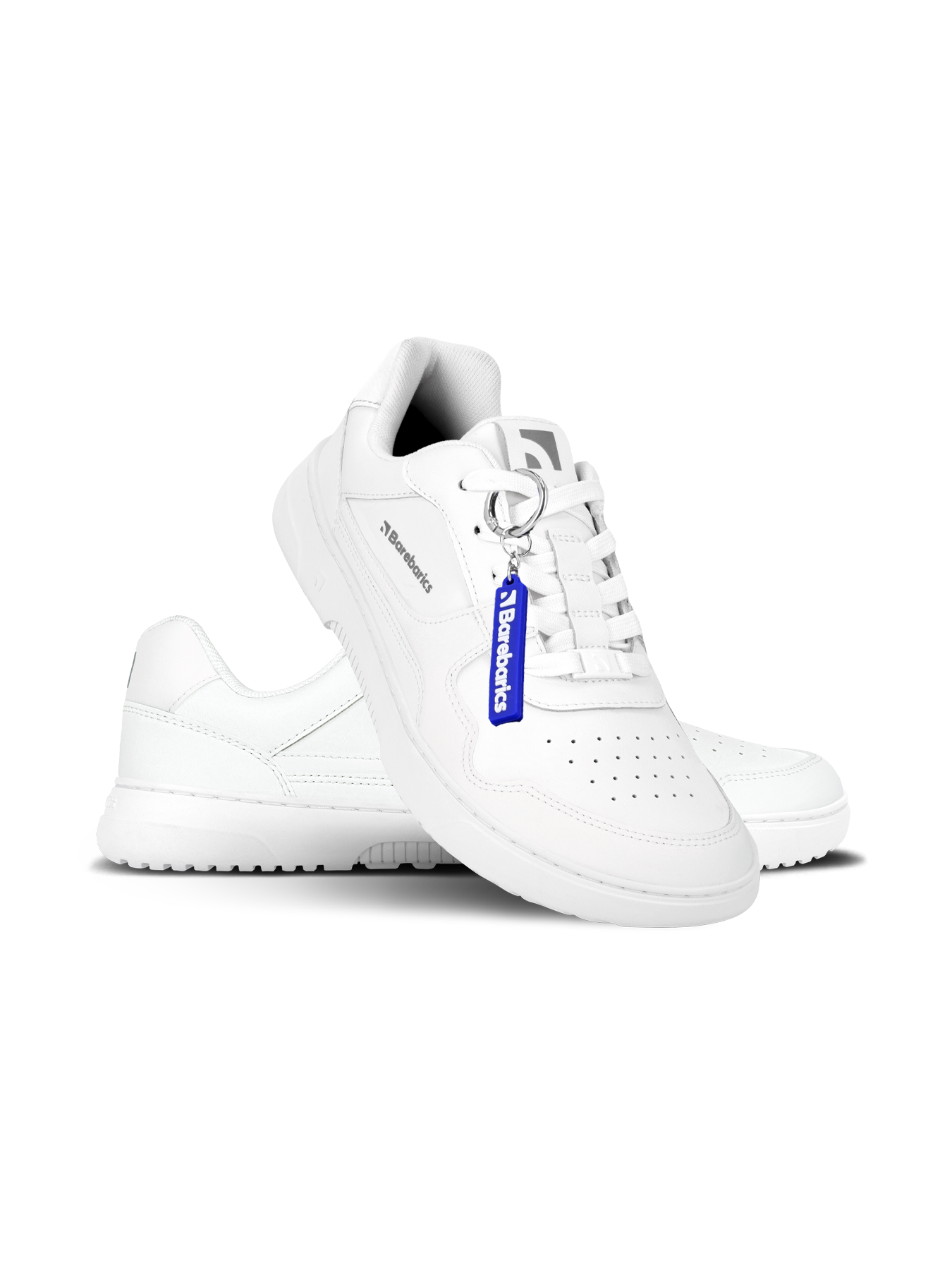 Barefoot Sneakers Barebarics Zing - All White Leather Minimalist Shoes for Men & Women | New 2025 Model | Perfect for Running, Gym & Everyday Comfort