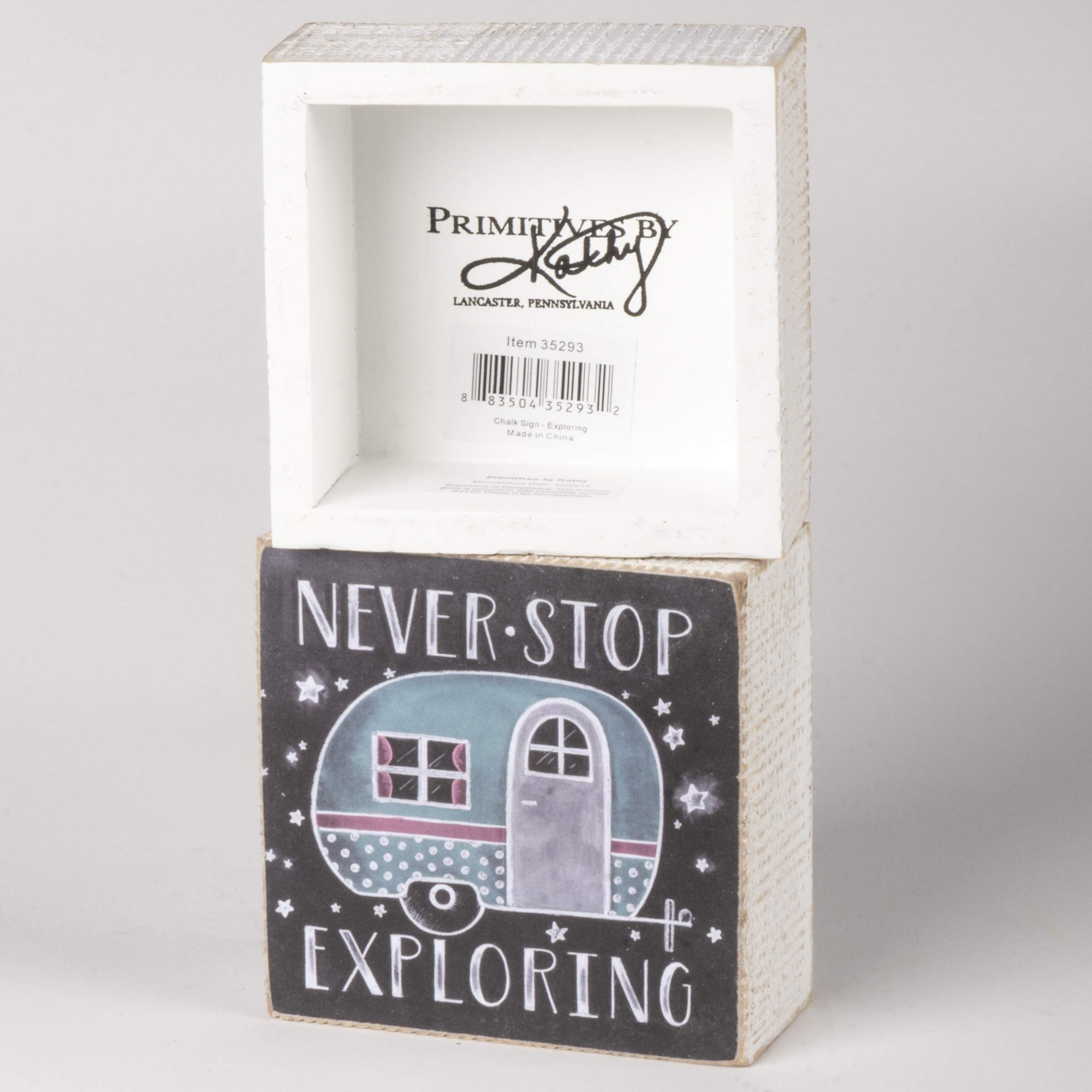 Primitives by Kathy 35293 Never Stop Exploring Chalkboard Sign - 4