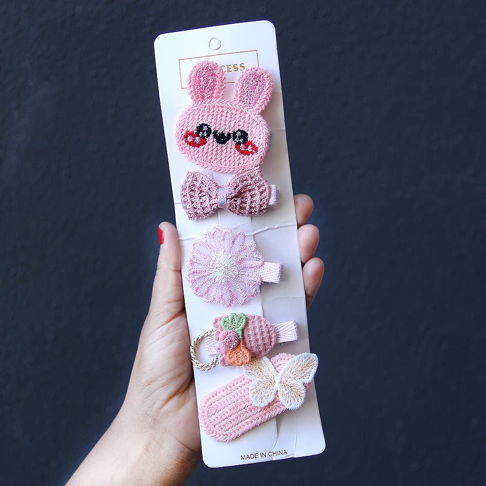 Cute Cartoon Baby Hair Clips for Girls - Handmade Hair Accessories Set | Perfect for Parties, School, and Daily Outfits