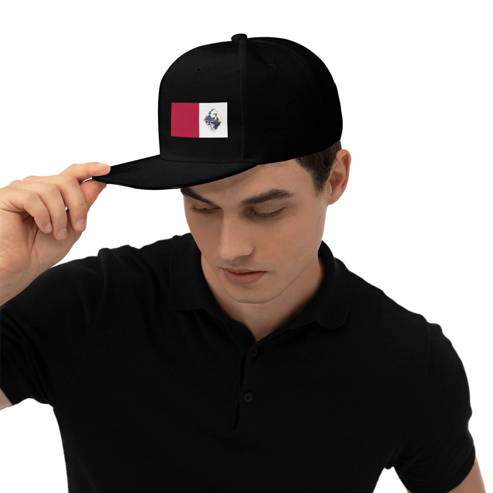 Cecil County Maryland Flag Snapback Hat - Adjustable Baseball Cap for Men & Women - Flat Bill Brim Hat for Outdoor Sports & Casual Wear